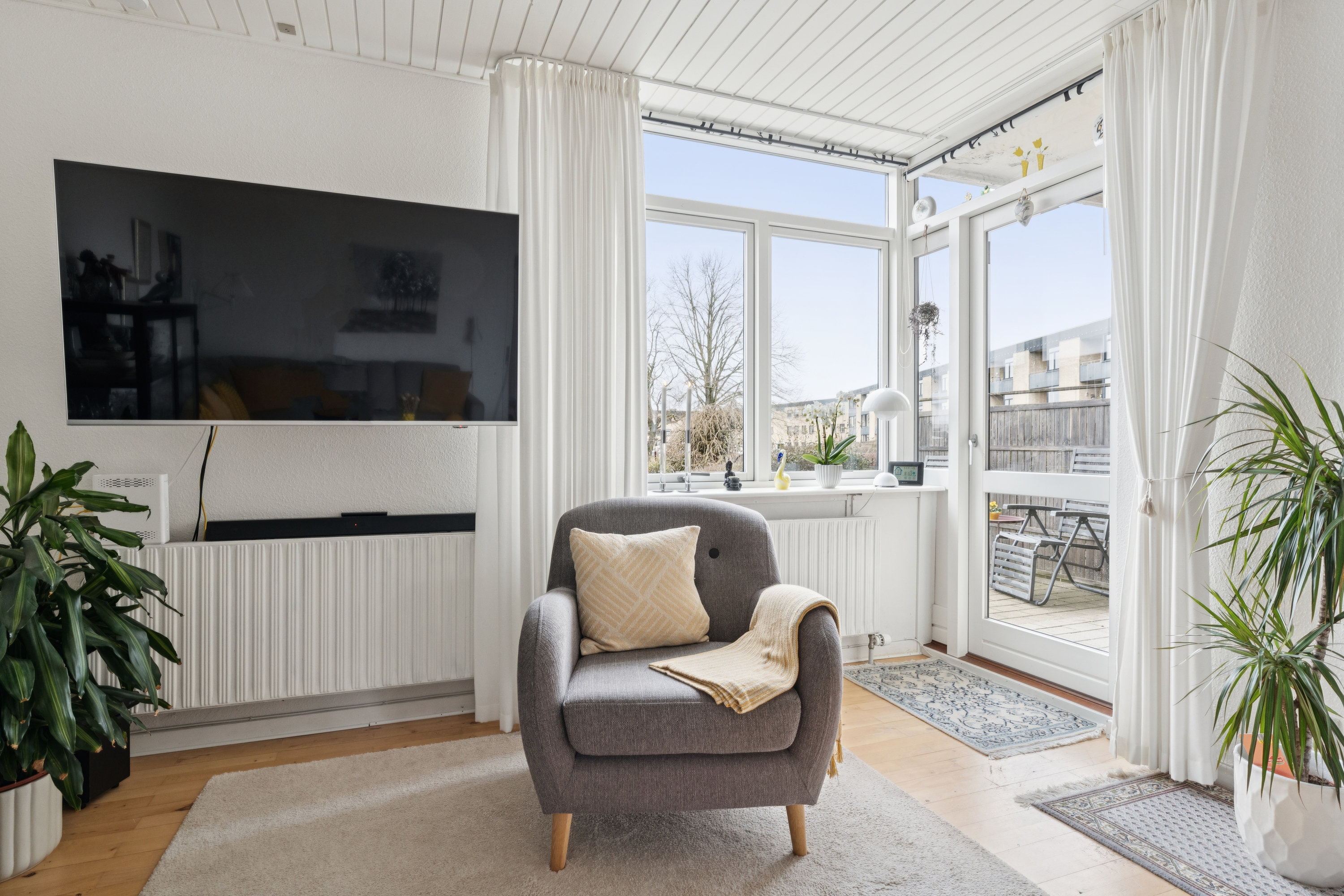 Fremhævet stue billede i fuldskærmstilstand. Billede af Rosengården 22, st.. th., 9200 Aalborg SV