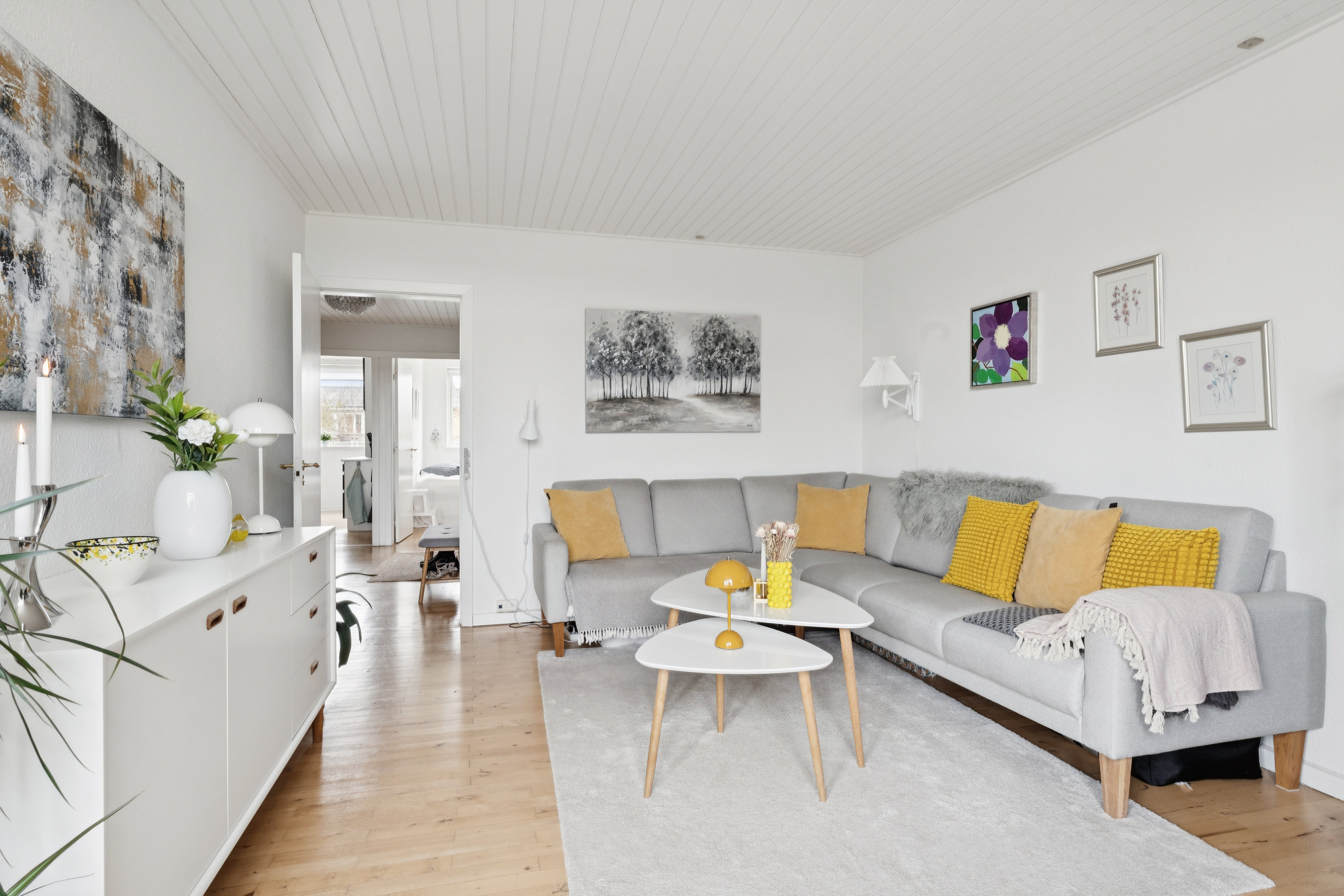 Fremhævet stue billede i fuldskærmstilstand. Billede af Rosengården 22, st.. th., 9200 Aalborg SV