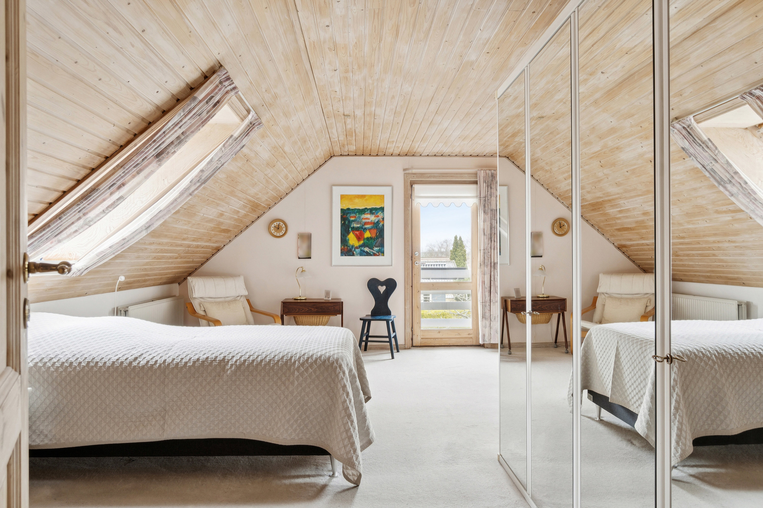 Fremhævet soveværelse billede i fuldskærmstilstand. Billede af Højbuen 14, 4270 Høng