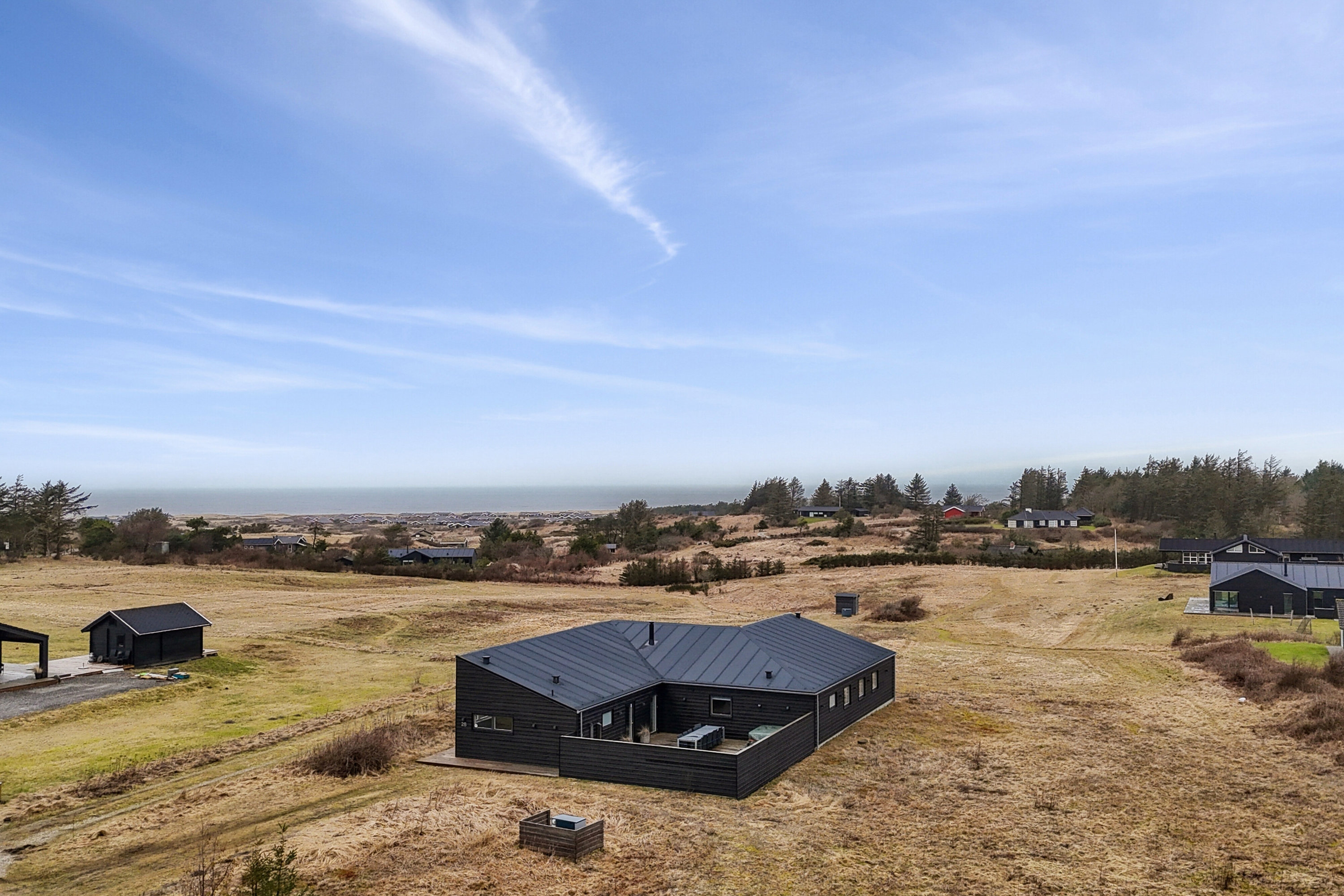 Fremhævet luftfoto billede i fuldskærmstilstand. Billede af Nørre Knoldevej 28, Skal Klit, 9800 Hjørring