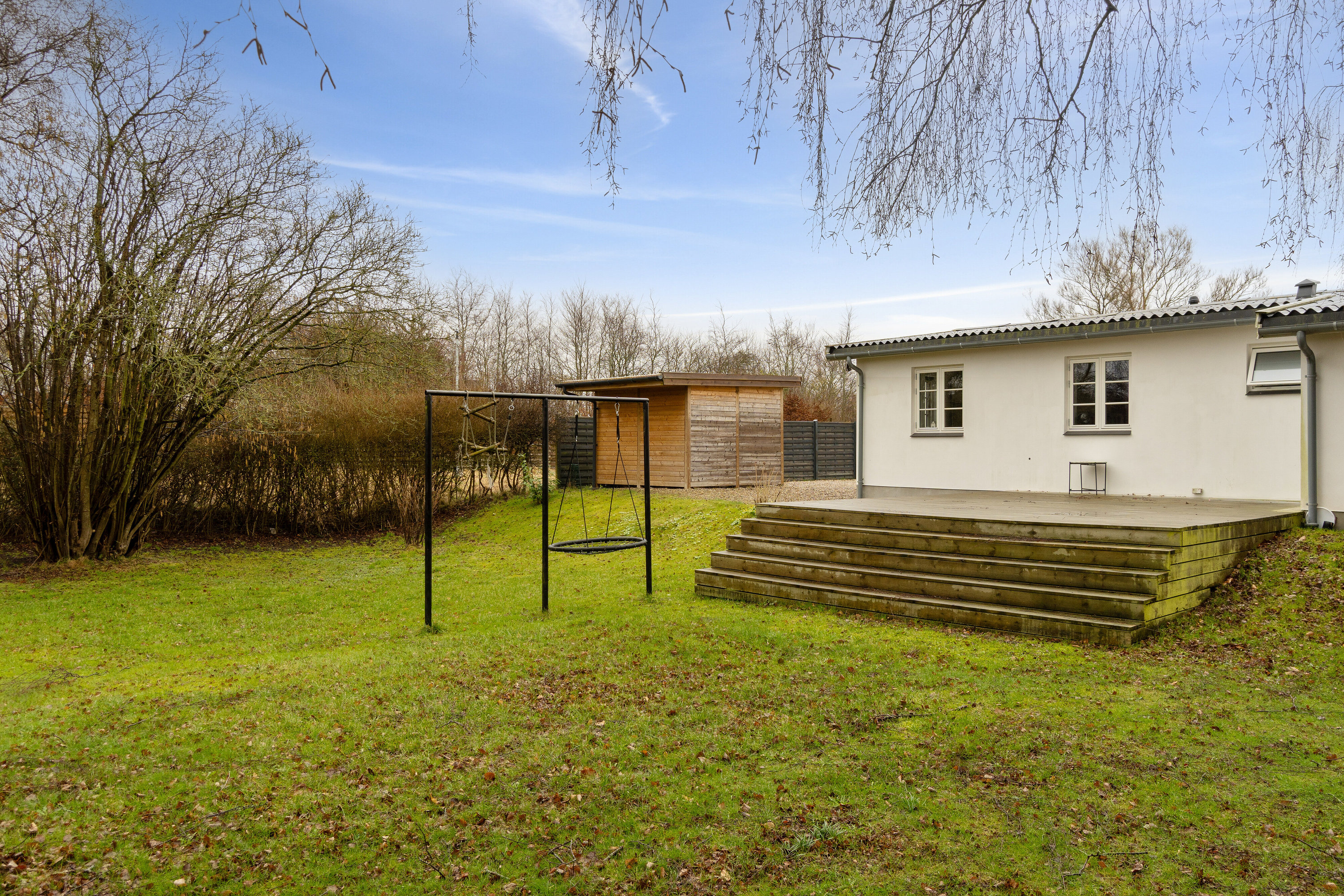 Fremhævet set fra vejen billede i fuldskærmstilstand. Billede af Pilegårdsvej 4, Skovsø, 4200 Slagelse