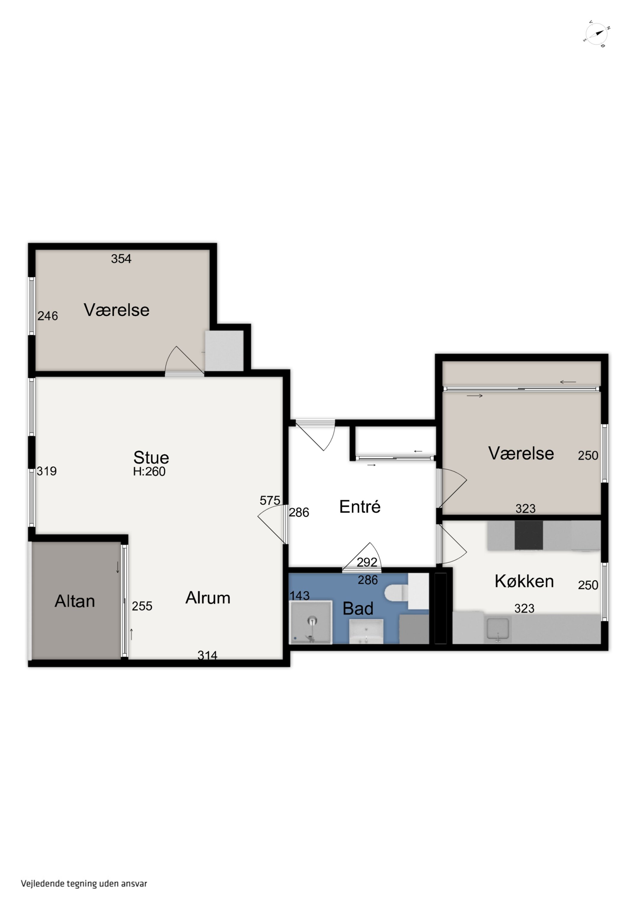 Plantegninger billede af Christian X's Vej 10, 3. tv., 8260 Viby J