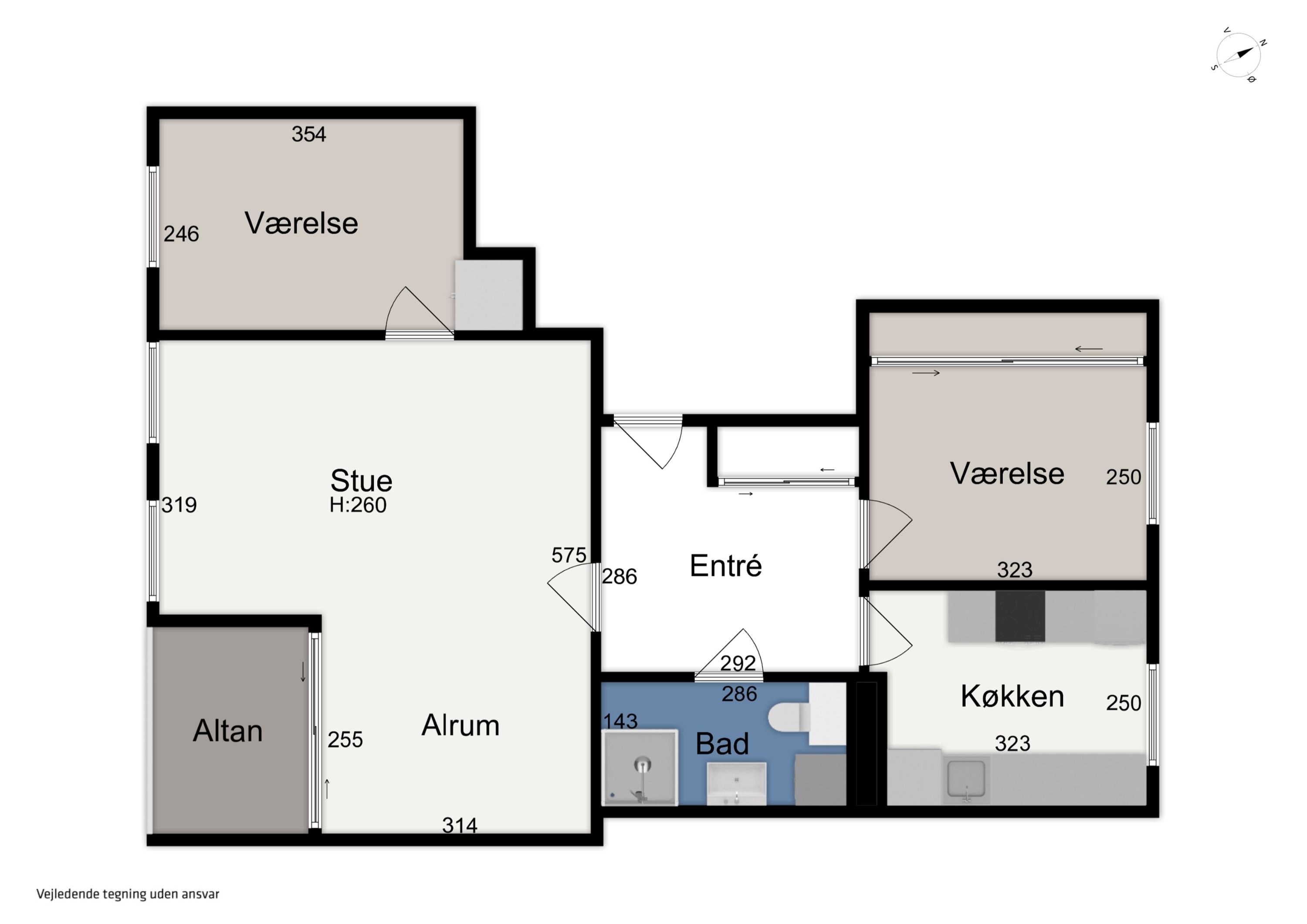 Plantegninger billede af Christian X's Vej 10, 3. tv., 8260 Viby J