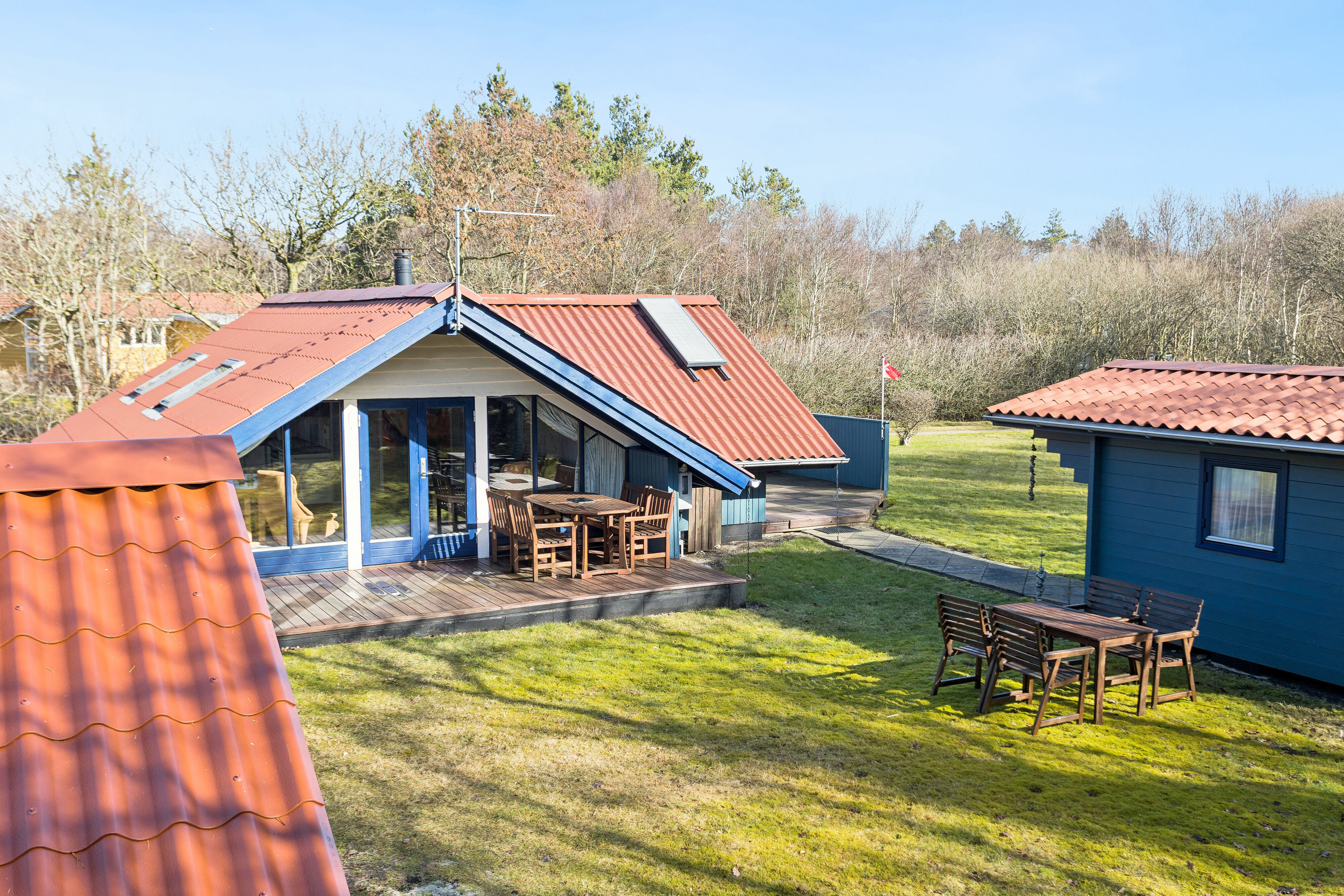 Fremhævet set fra haven billede i fuldskærmstilstand. Billede af Solsortevej 42, Draget, 7760 Hurup Thy