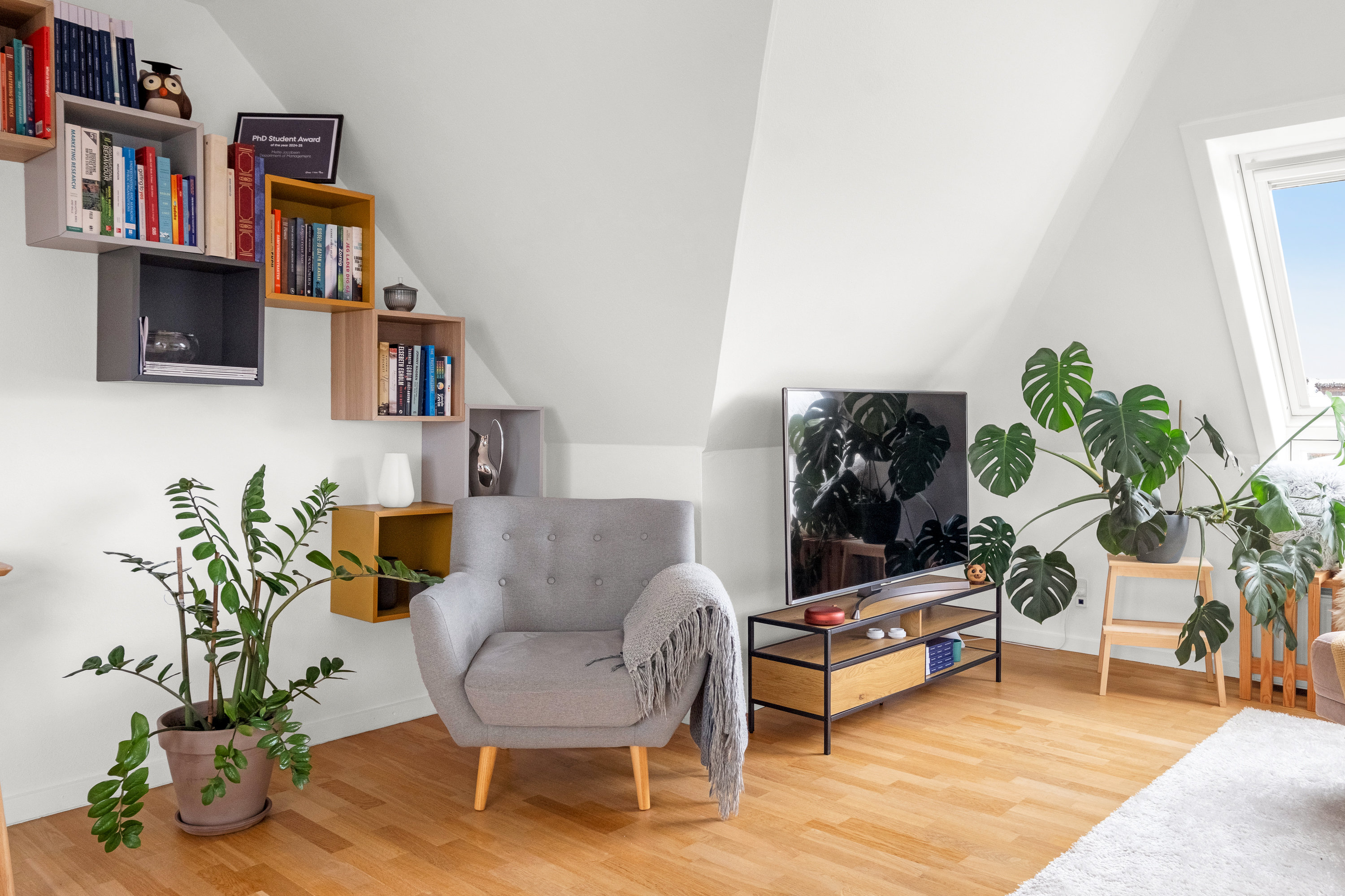 Fremhævet stue billede i fuldskærmstilstand. Billede af Ringkøbingvej 26, 5. th., 8000 Aarhus C