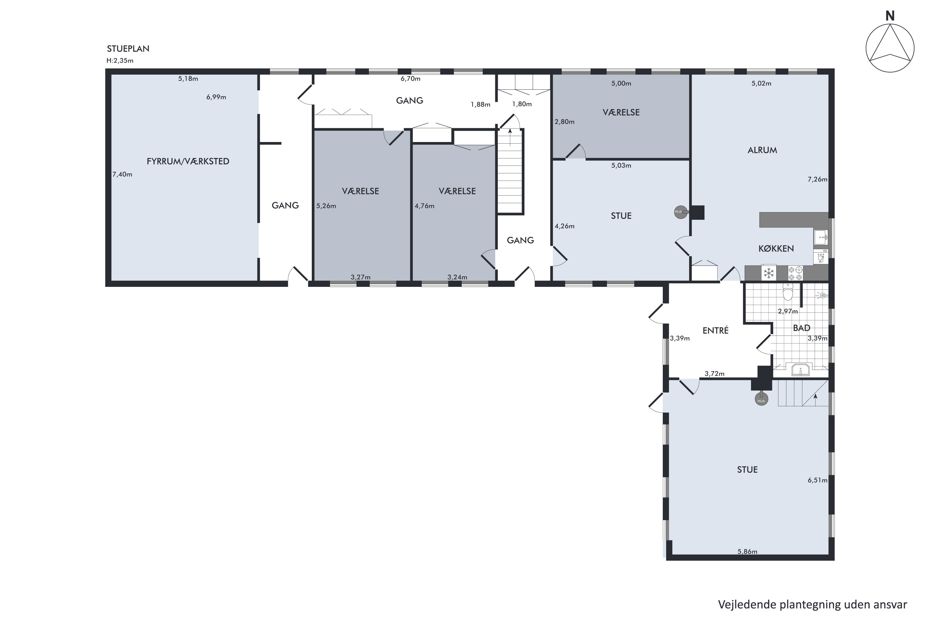 Plantegninger billede af Haderslevvej 140, Skallebæk, 6760 Ribe