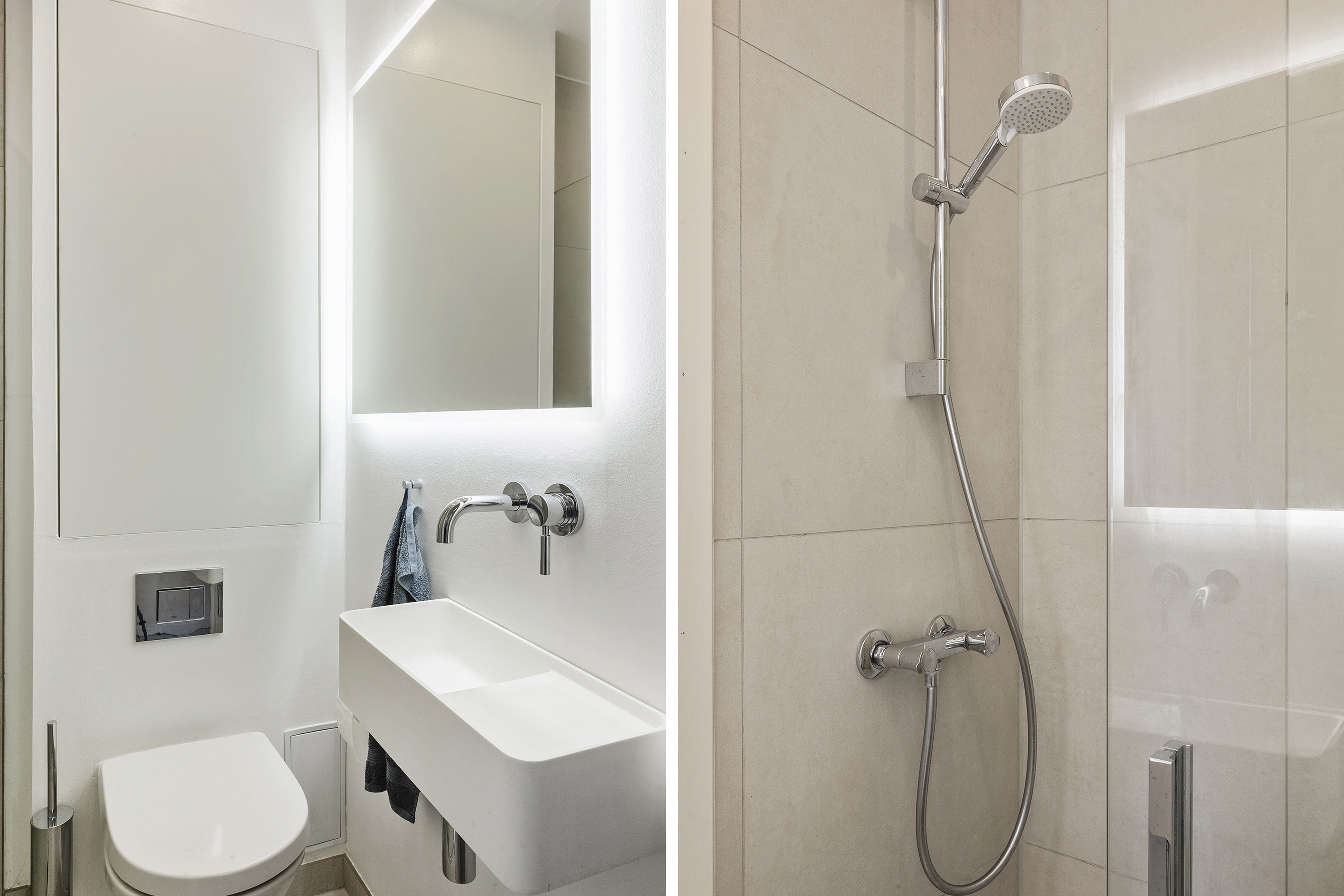 Fremhævet badeværelse billede i fuldskærmstilstand. Billede af Sønderbrogade 93, 2. tv., 8700 Horsens