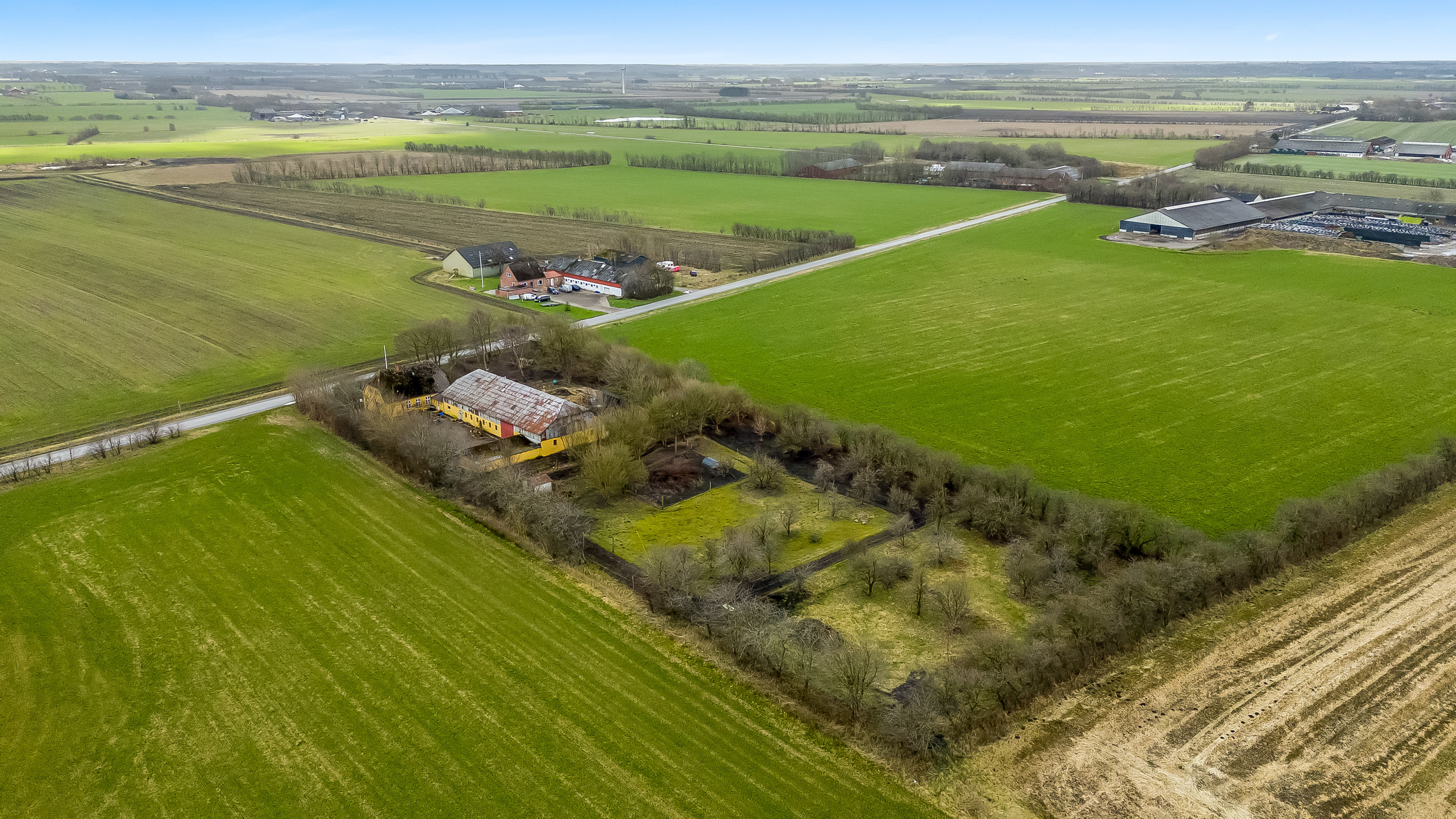 Fremhævet luftfoto billede i fuldskærmstilstand. Billede af Visbjergvej 21, Visbjerg, 6240 Løgumkloster