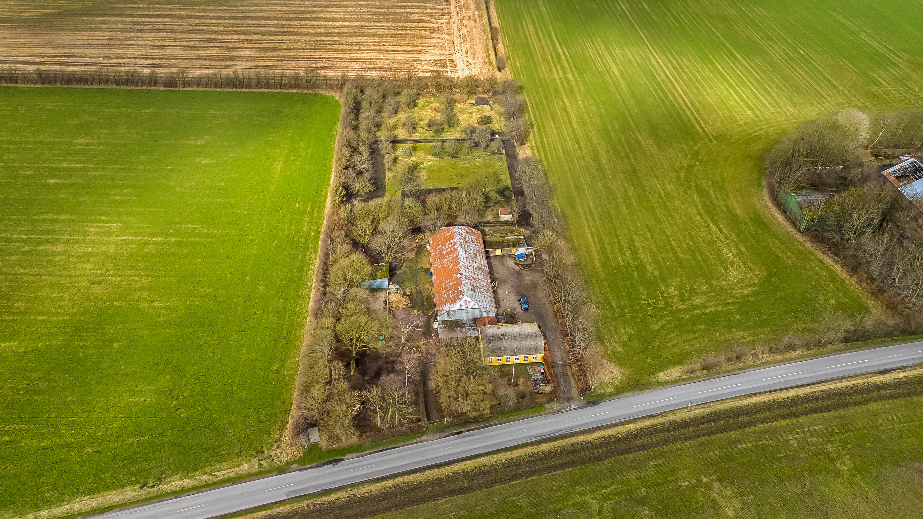 Fremhævet luftfoto billede i fuldskærmstilstand. Billede af Visbjergvej 21, Visbjerg, 6240 Løgumkloster