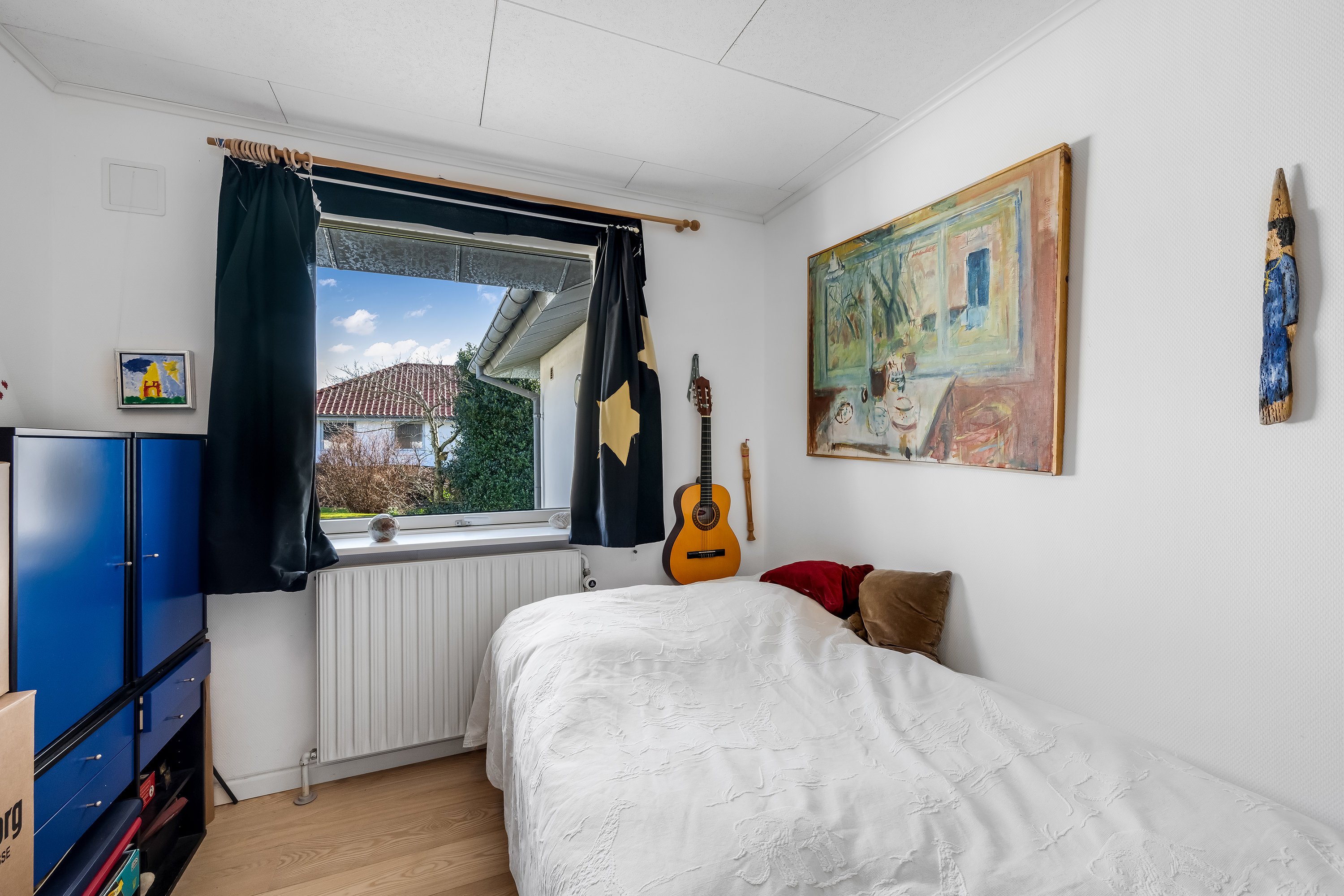 Fremhævet soveværelse billede i fuldskærmstilstand. Billede af Skrænten 12, Dejbjerg, 6900 Skjern