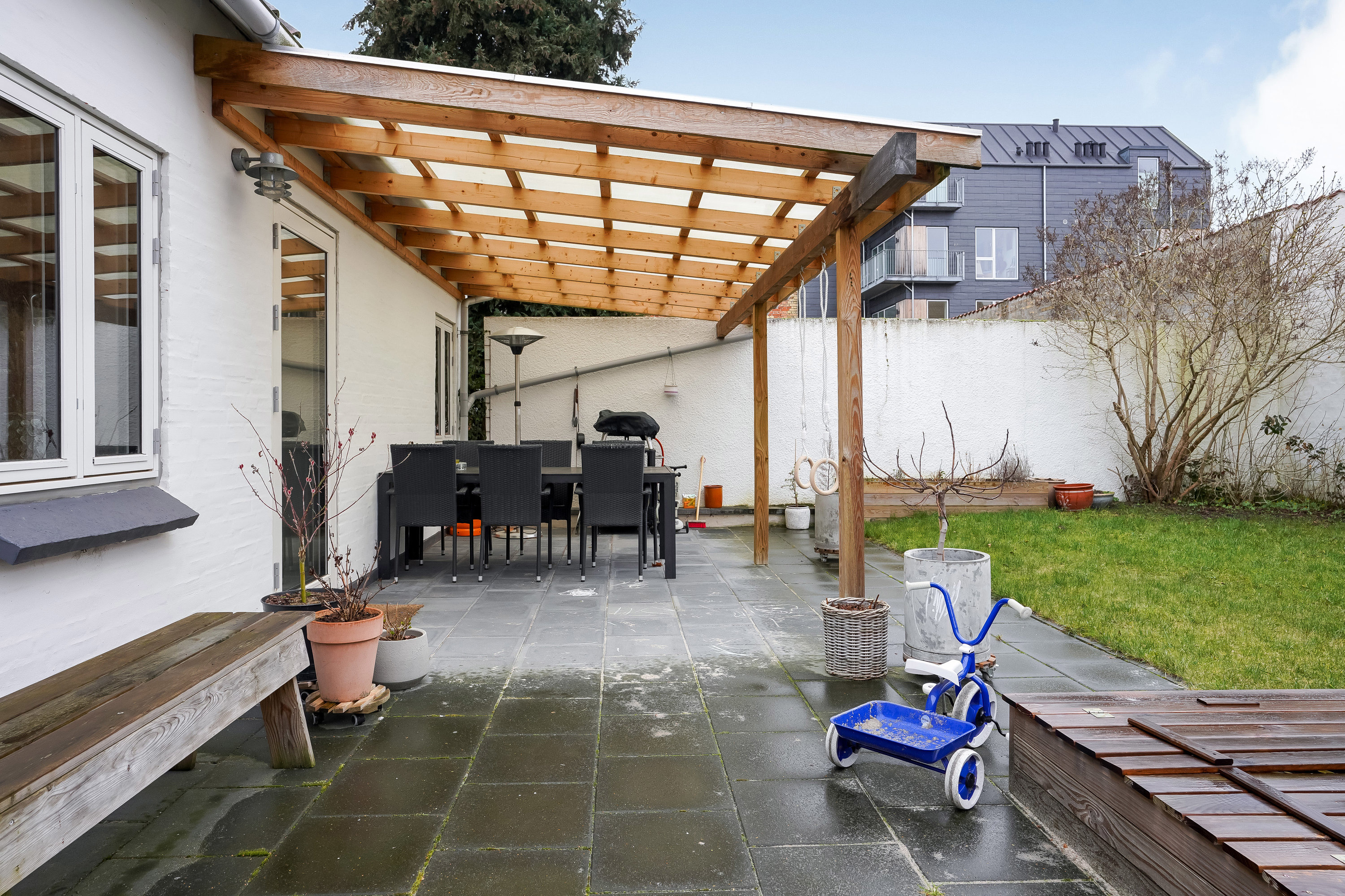 Fremhævet terrasse billede i fuldskærmstilstand. Billede af Vesterbro 59B, 5000 Odense C