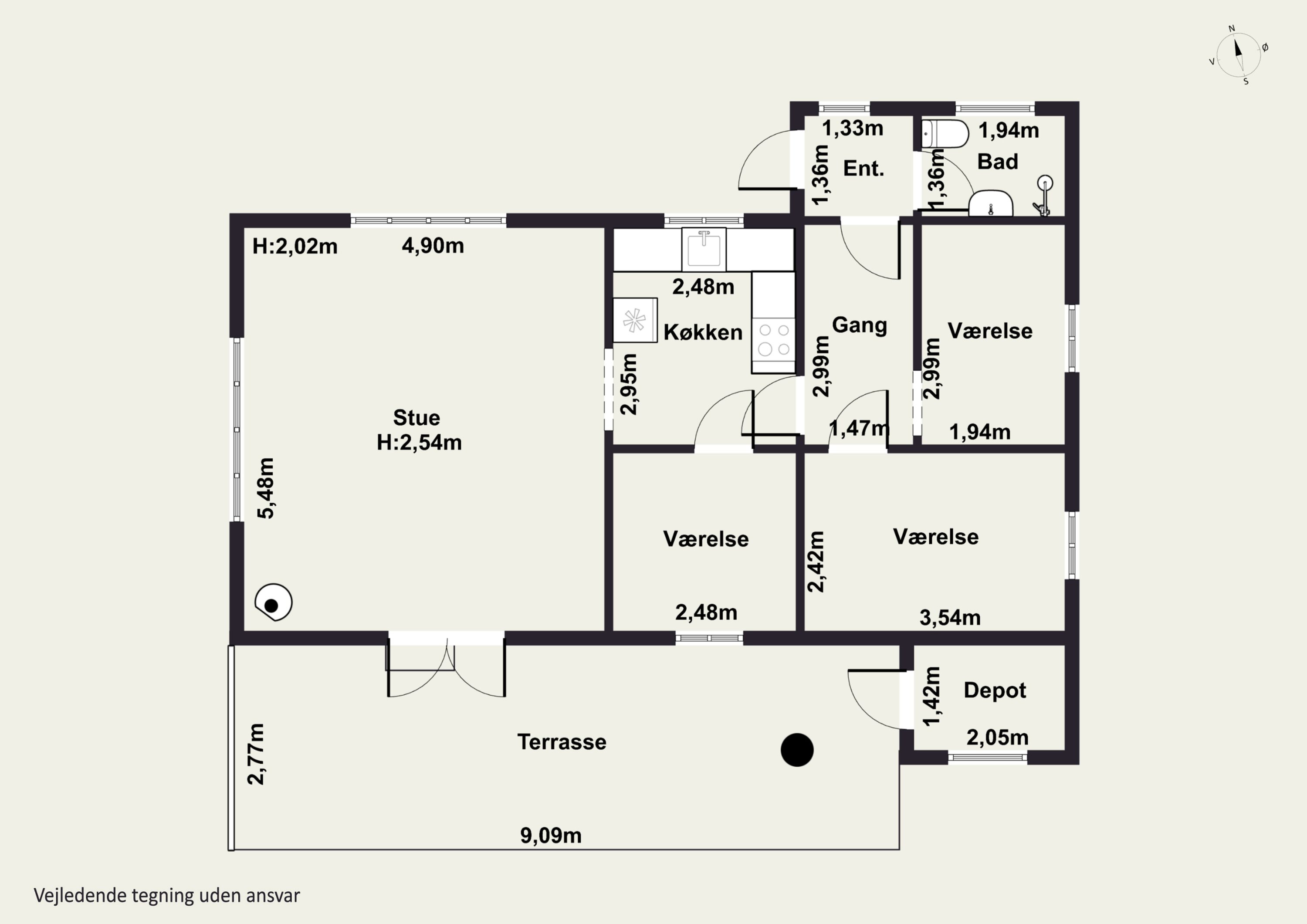 Plantegninger billede af Agersøvej 12, Bisserup, 4243 Rude