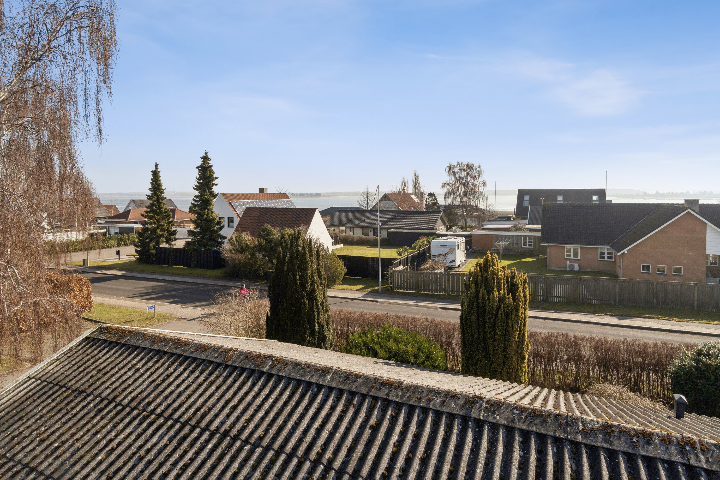 Fremhævet set fra haven billede i fuldskærmstilstand. Billede af Mikkelhøj 33, Karrebæk, 4736 Karrebæksminde