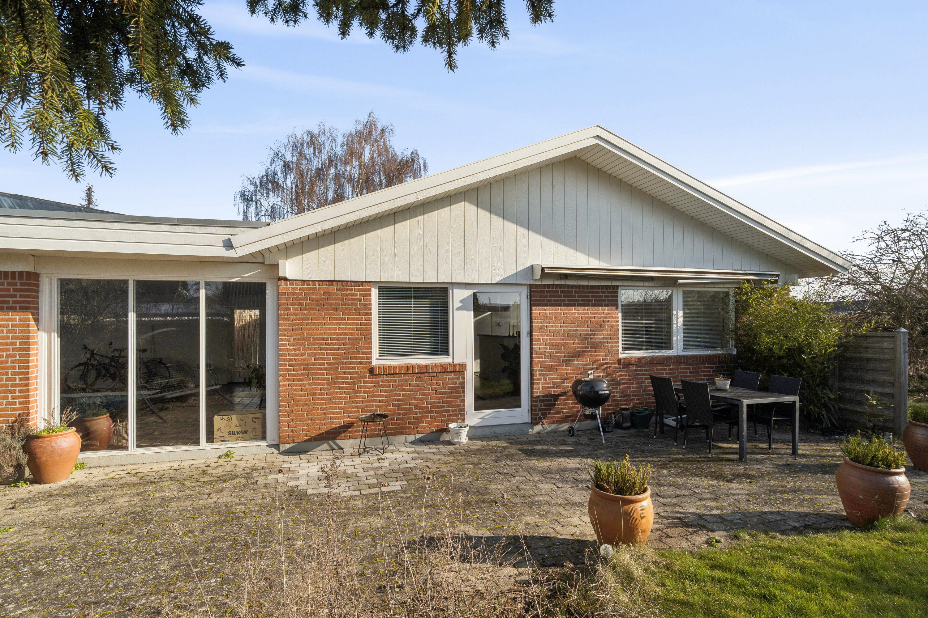 Fremhævet set fra haven billede i fuldskærmstilstand. Billede af Mikkelhøj 33, Karrebæk, 4736 Karrebæksminde