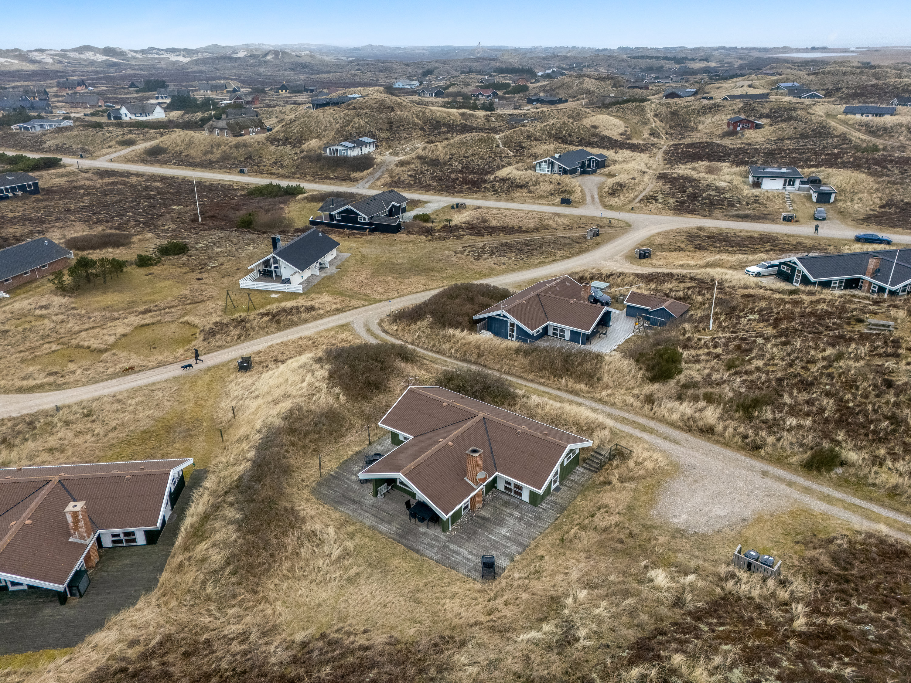 Fremhævet luftfoto billede i fuldskærmstilstand. Billede af Sandvej 5, Haurvig, 6960 Hvide Sande