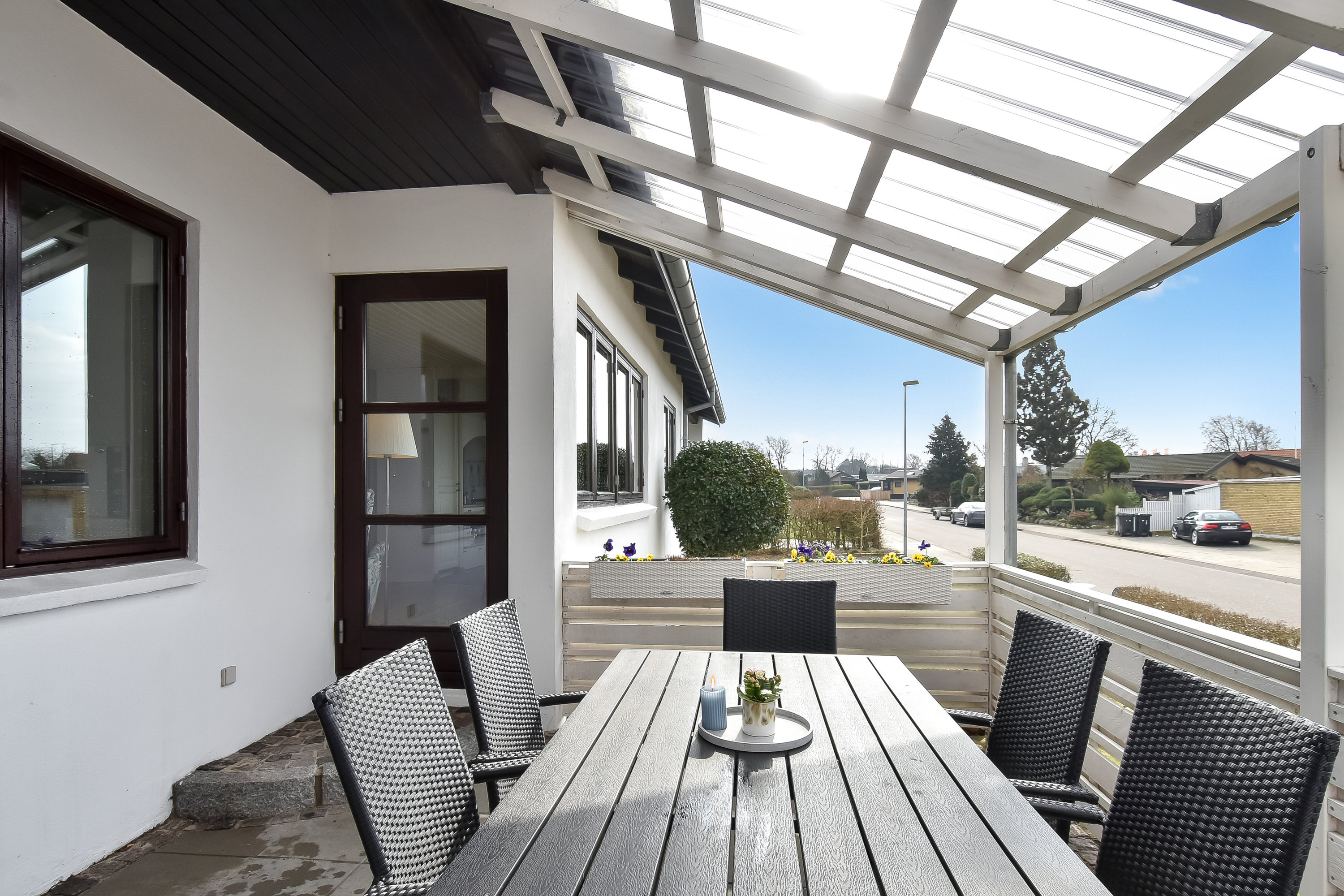 Fremhævet overdækket terrasse billede i fuldskærmstilstand. Billede af Heimdalsvej 30, 7400 Herning