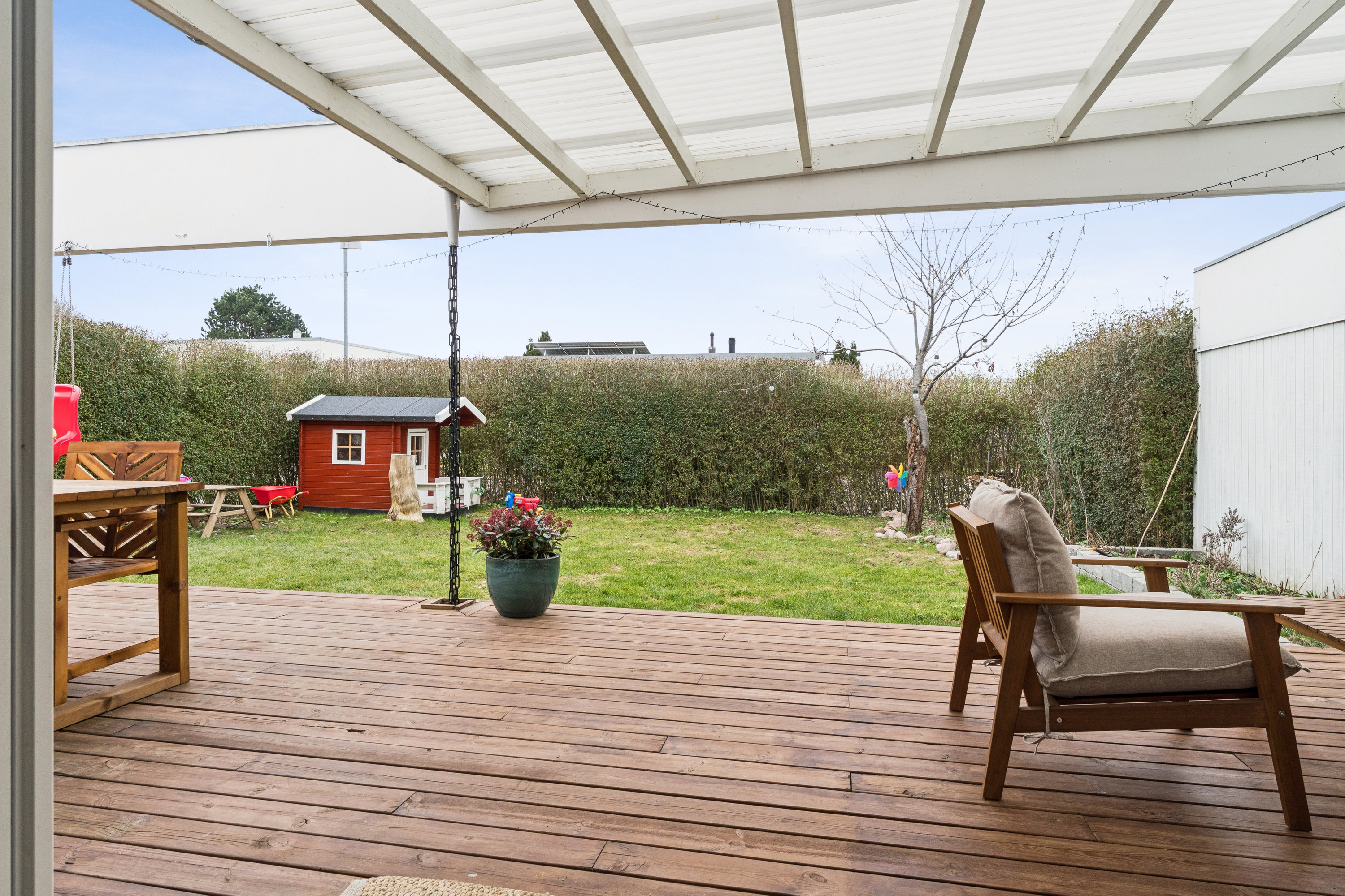 Fremhævet terrasse billede i fuldskærmstilstand. Billede af Rørløkken 93, 2730 Herlev