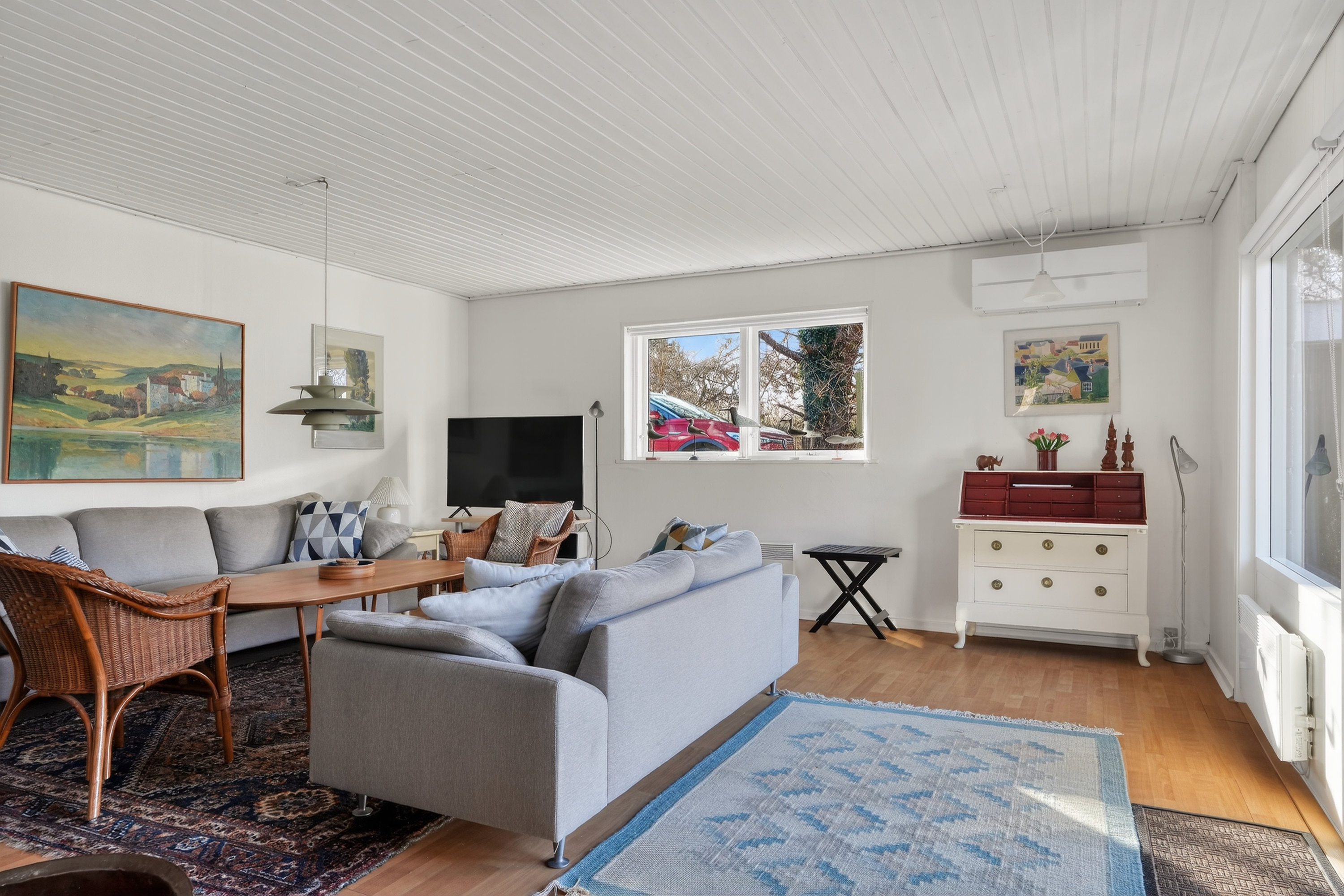 Fremhævet stue billede i fuldskærmstilstand. Billede af Lærkeengen 1, Klint, 4500 Nykøbing Sj