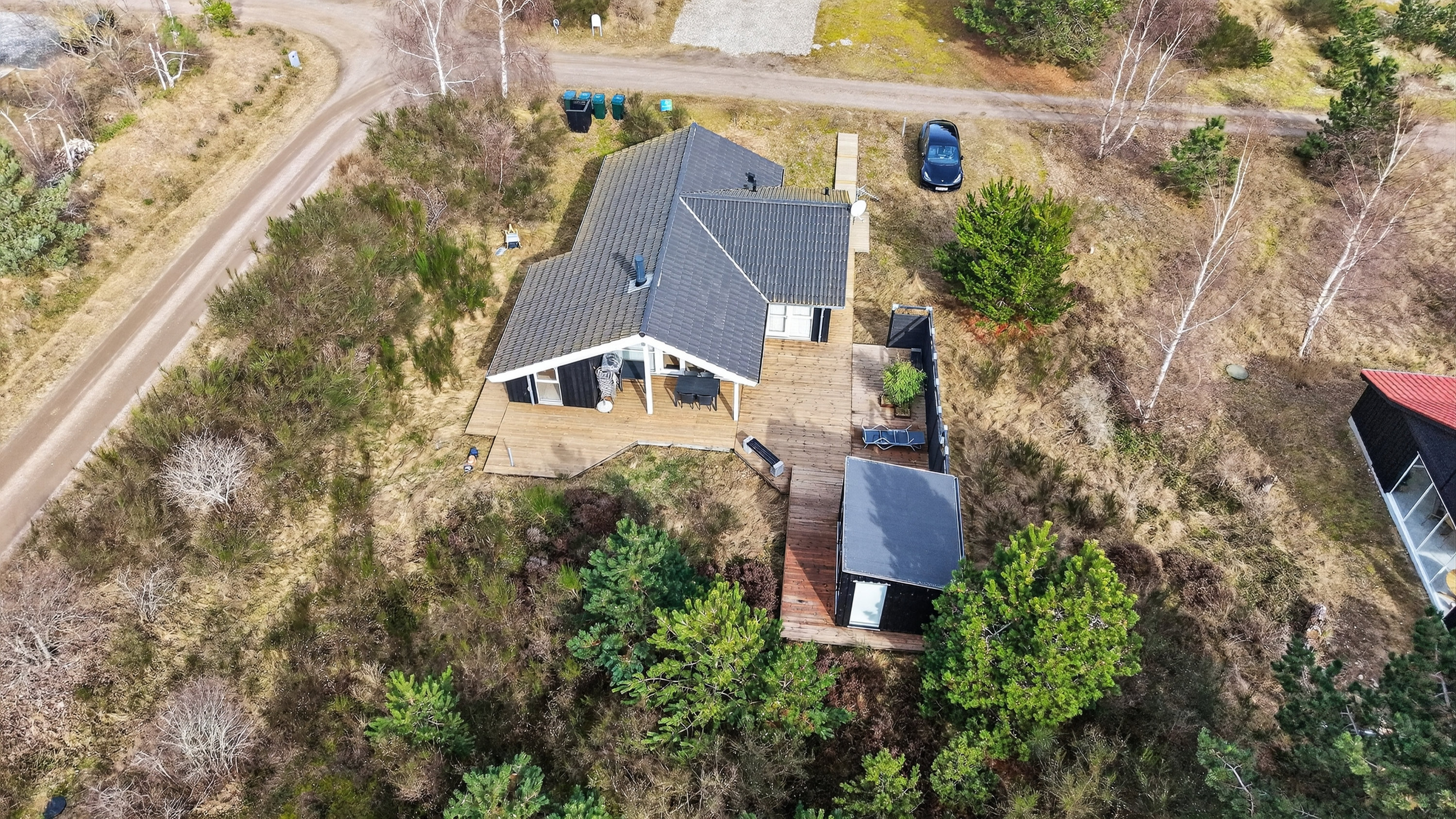 Fremhævet luftfoto billede i fuldskærmstilstand. Billede af Majrosevej 8, Yderby Lyng, 4583 Sjællands Odde