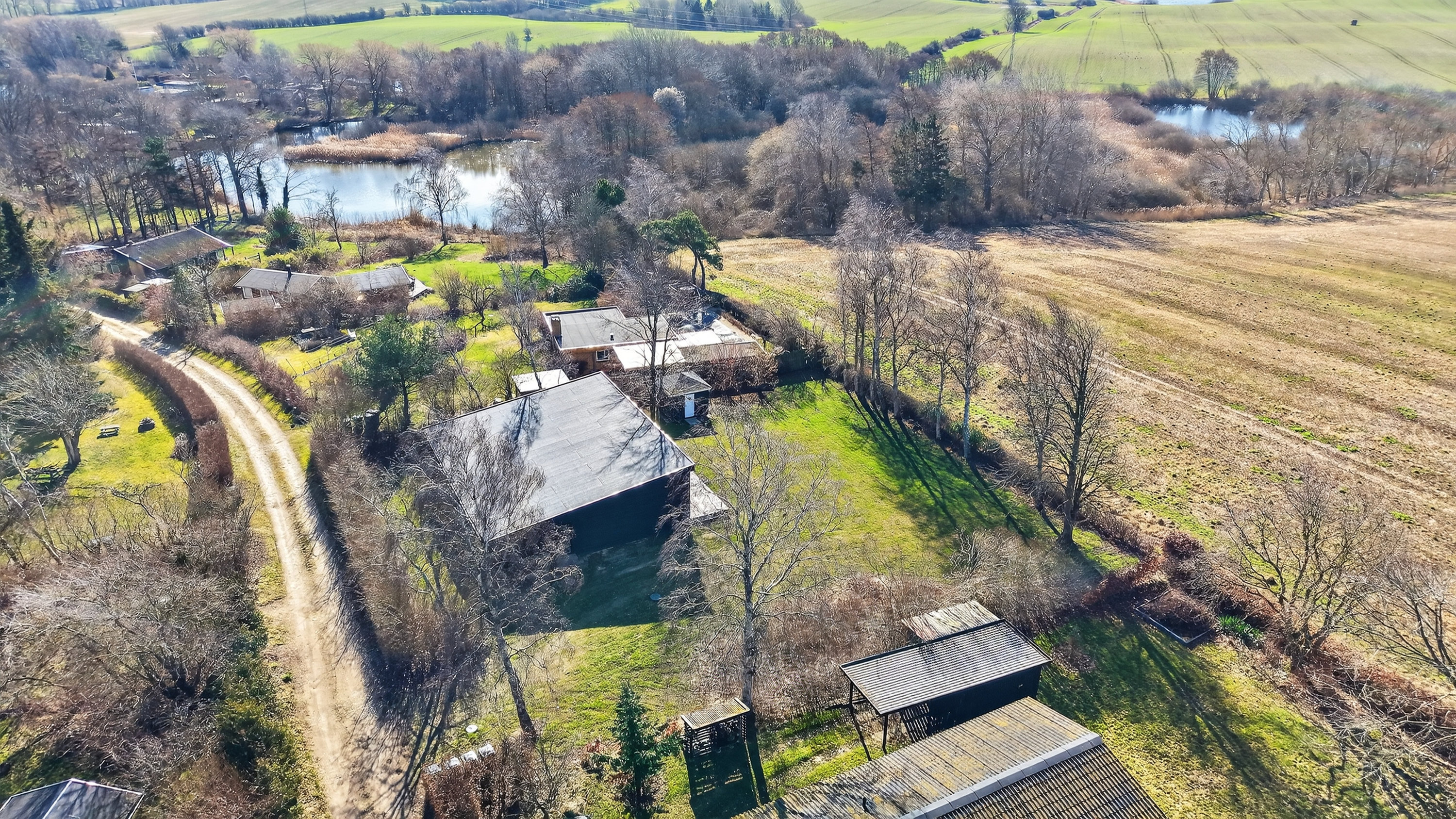 Fremhævet luftfoto billede i fuldskærmstilstand. Billede af Mosesvinget 8, Nyrup, 4500 Nykøbing Sj