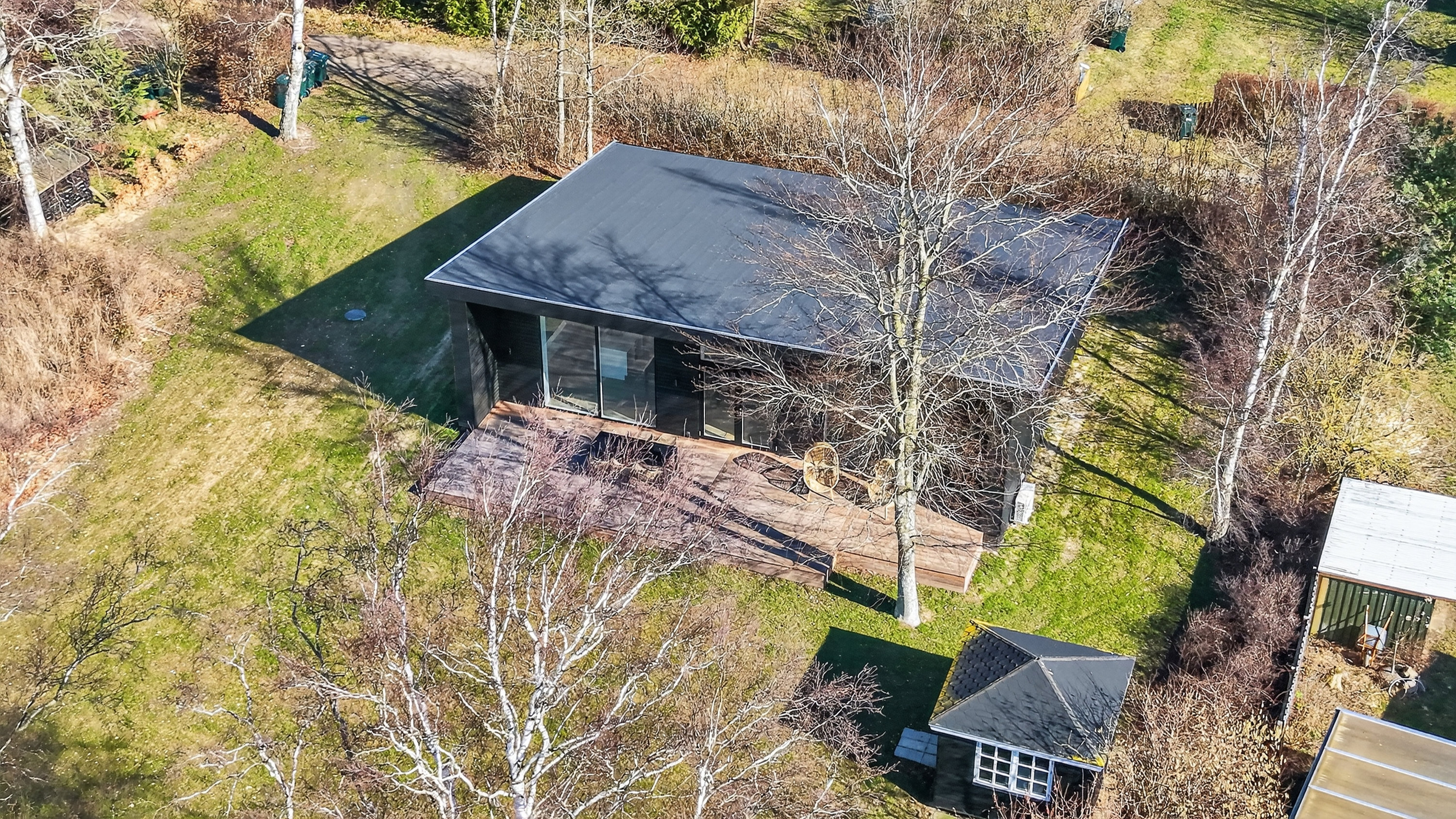 Fremhævet luftfoto billede i fuldskærmstilstand. Billede af Mosesvinget 8, Nyrup, 4500 Nykøbing Sj