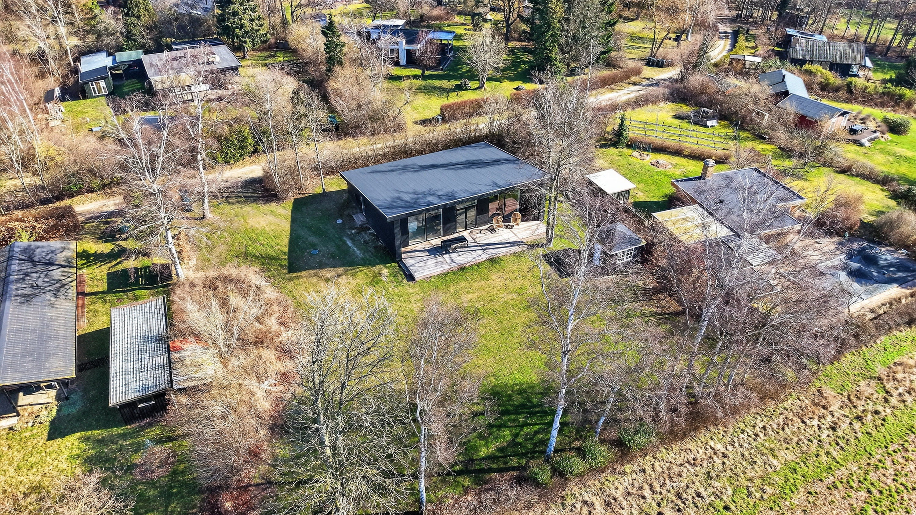 Fremhævet luftfoto billede i fuldskærmstilstand. Billede af Mosesvinget 8, Nyrup, 4500 Nykøbing Sj