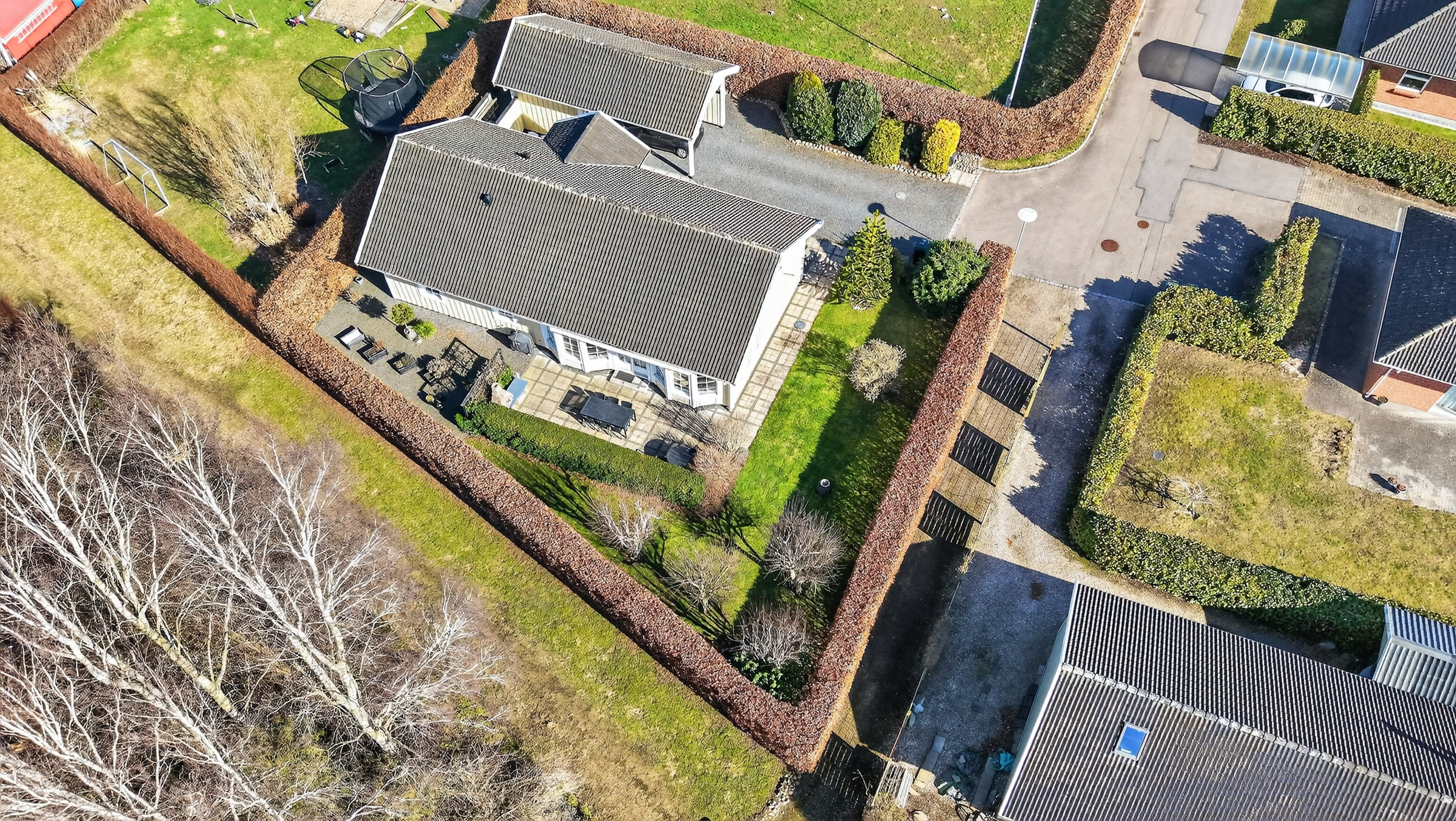 Fremhævet luftfoto billede i fuldskærmstilstand. Billede af Klokkelyngen 39, 4573 Højby