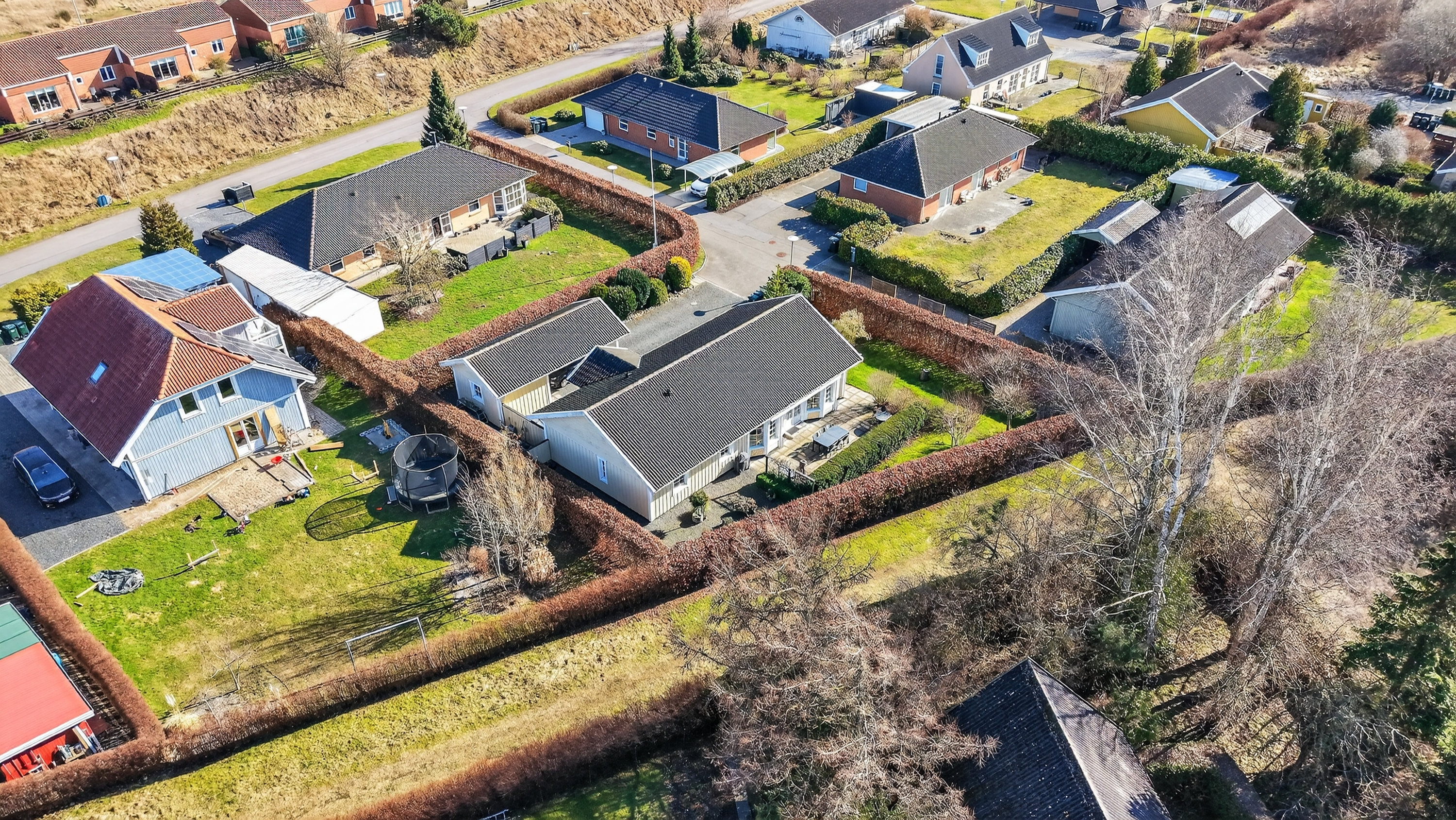 Fremhævet luftfoto billede i fuldskærmstilstand. Billede af Klokkelyngen 39, 4573 Højby