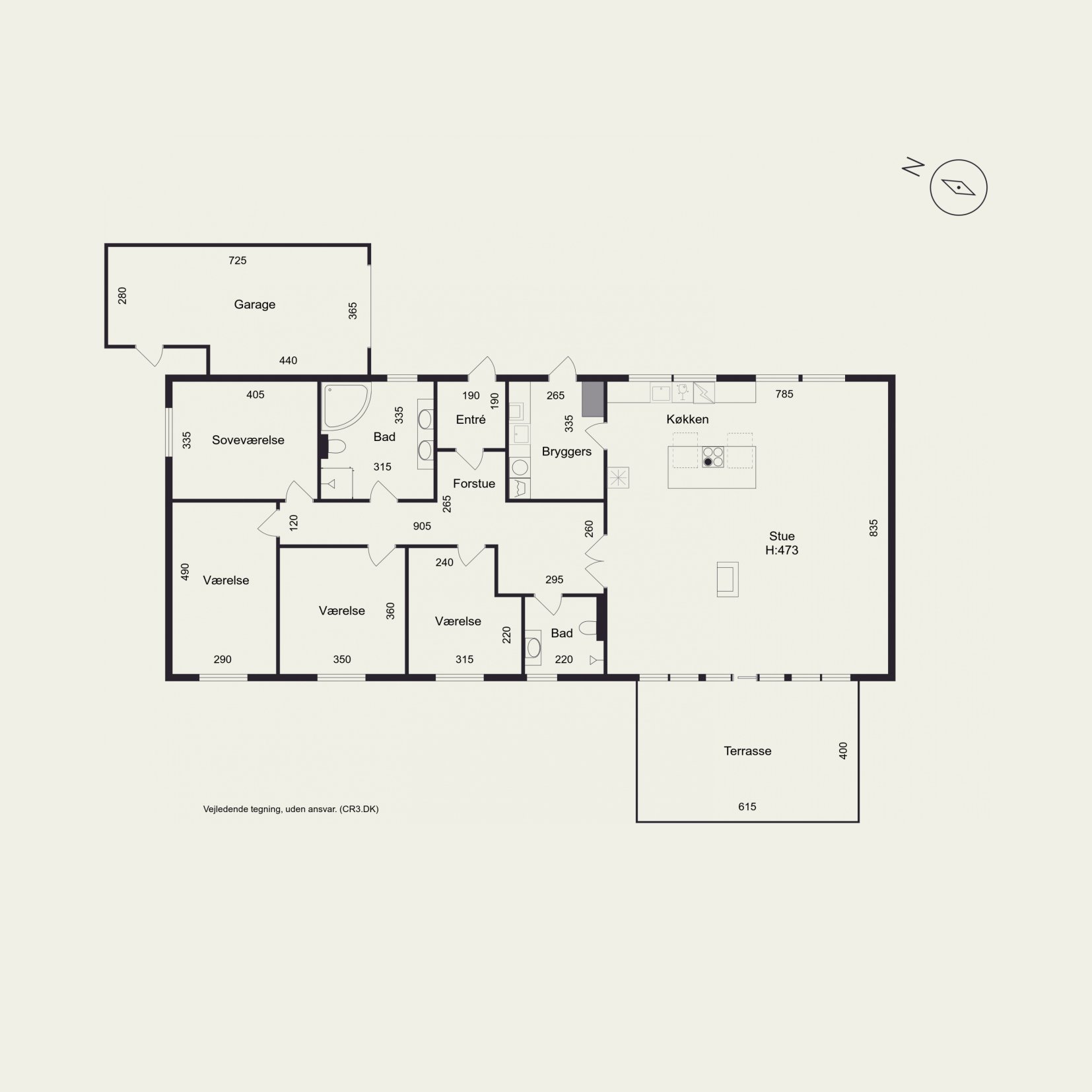 Plantegninger billede af Båstrupvej 110, 3480 Fredensborg