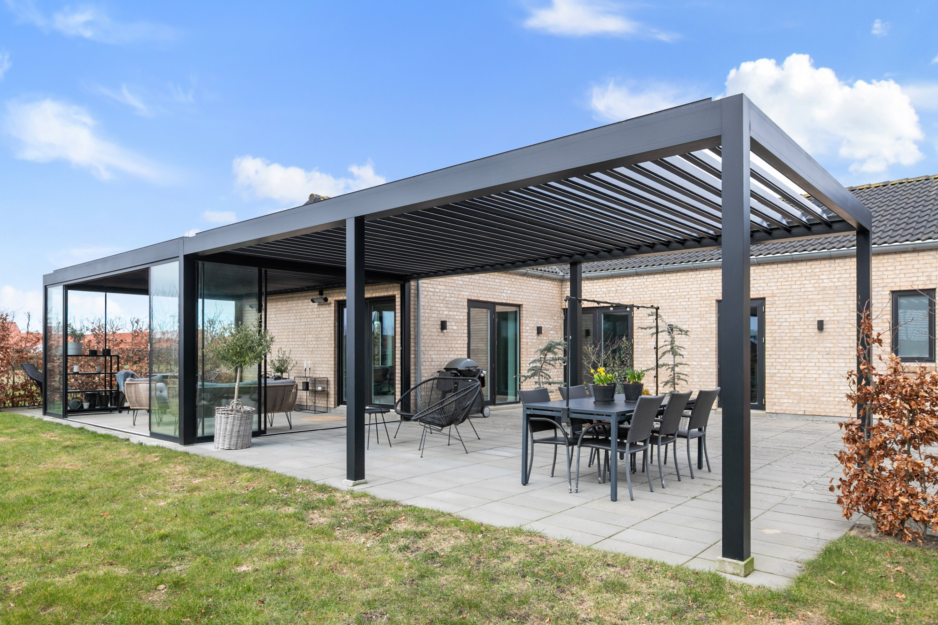 Fremhævet overdækket terrasse billede i fuldskærmstilstand. Billede af Skovparken 8, 9440 Aabybro