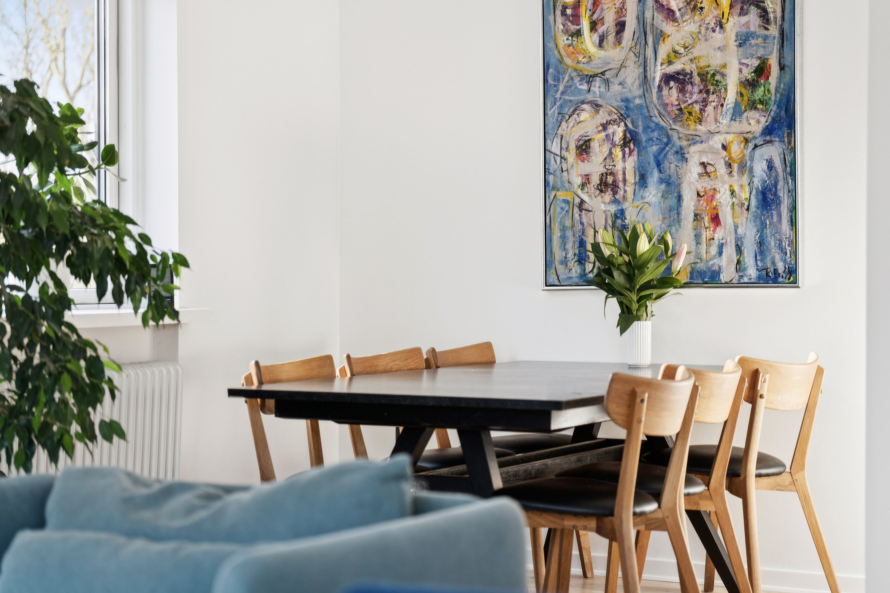 Fremhævet stue billede i fuldskærmstilstand. Billede af Dalvej 9, 9240 Nibe