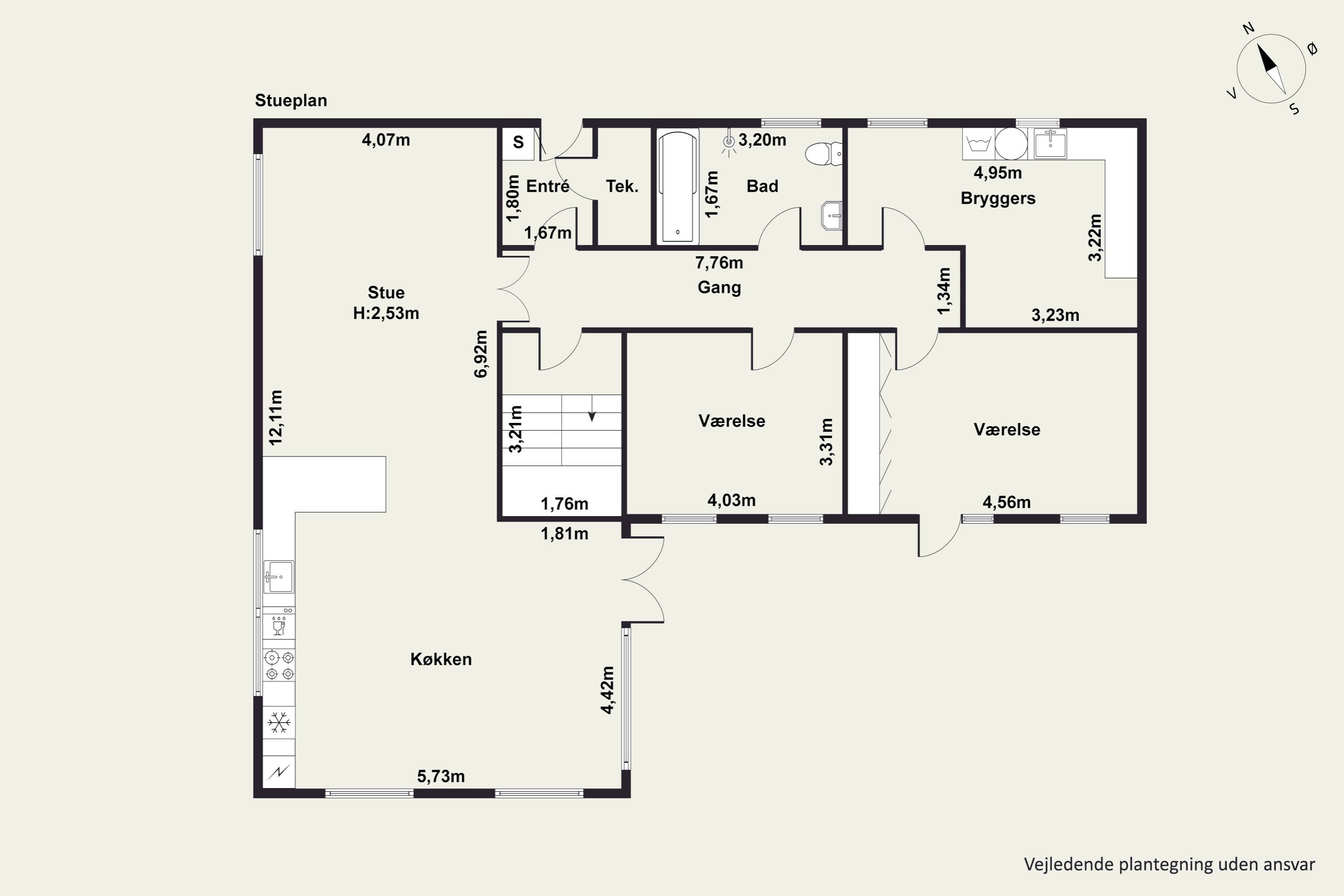 Plantegninger billede af Bygmarken 12, Mørdrup, 3060 Espergærde