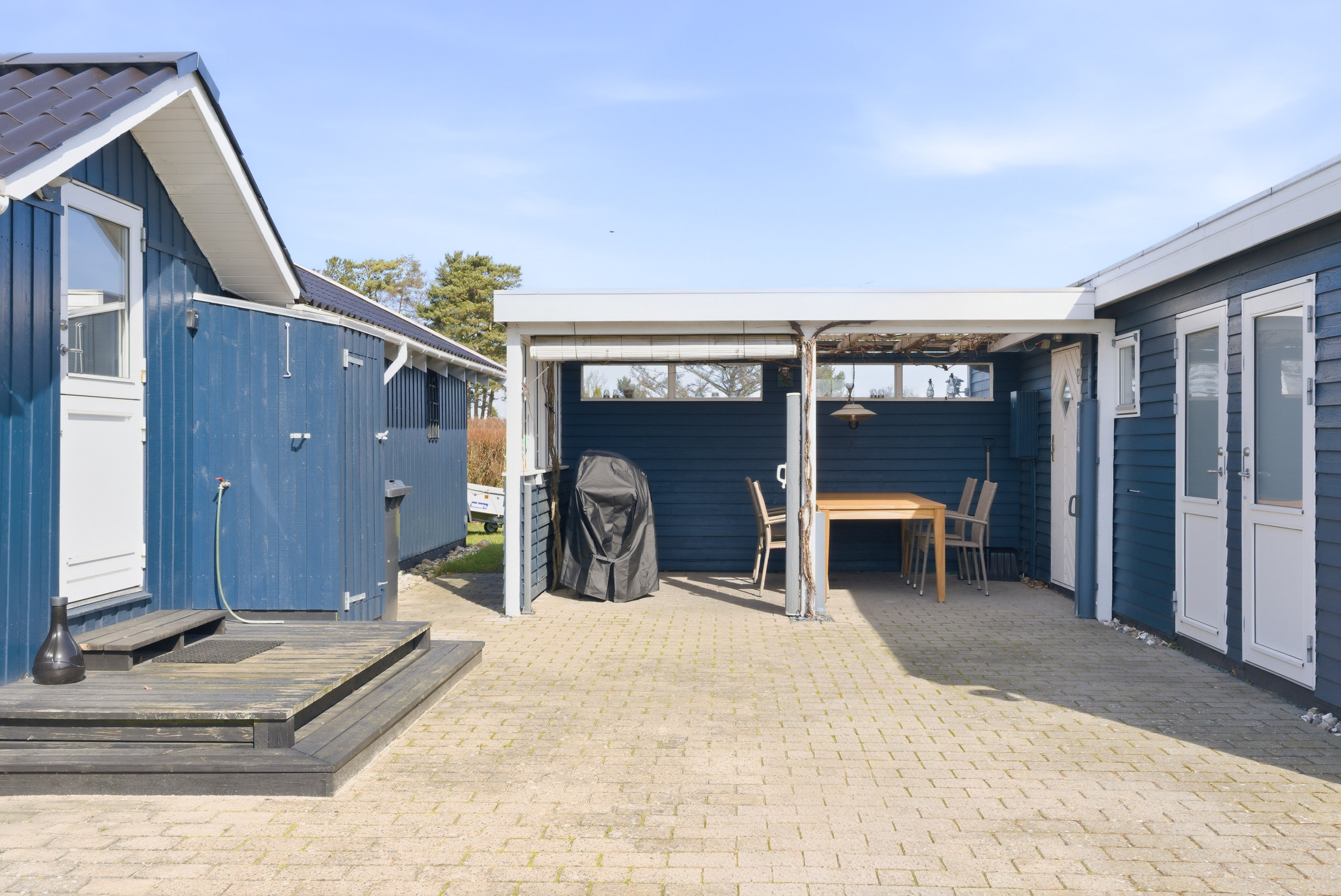 Fremhævet overdækket terrasse billede i fuldskærmstilstand. Billede af Østparken 29, Hasmark Strand, 5450 Otterup