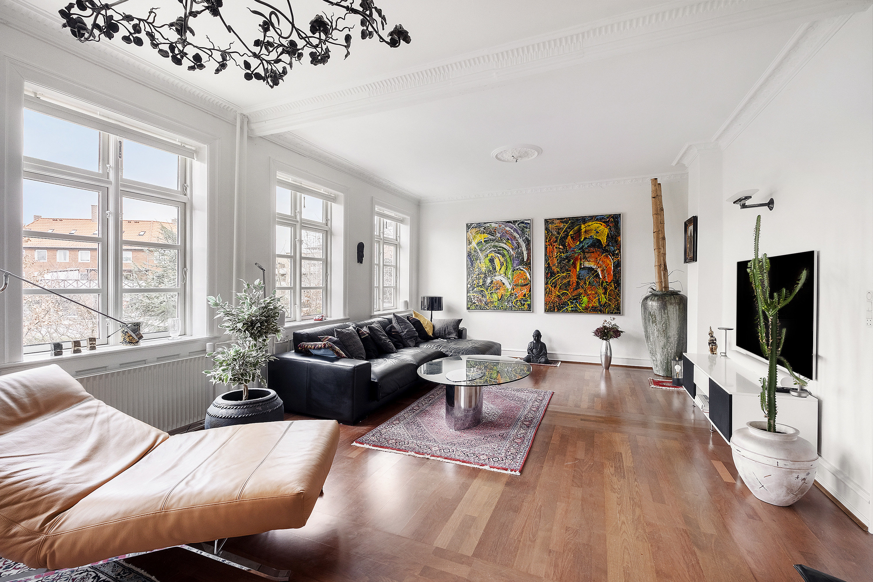 Fremhævet stue billede i fuldskærmstilstand. Billede af Teglgårdsvej 51, 1. tv., 2920 Charlottenlund