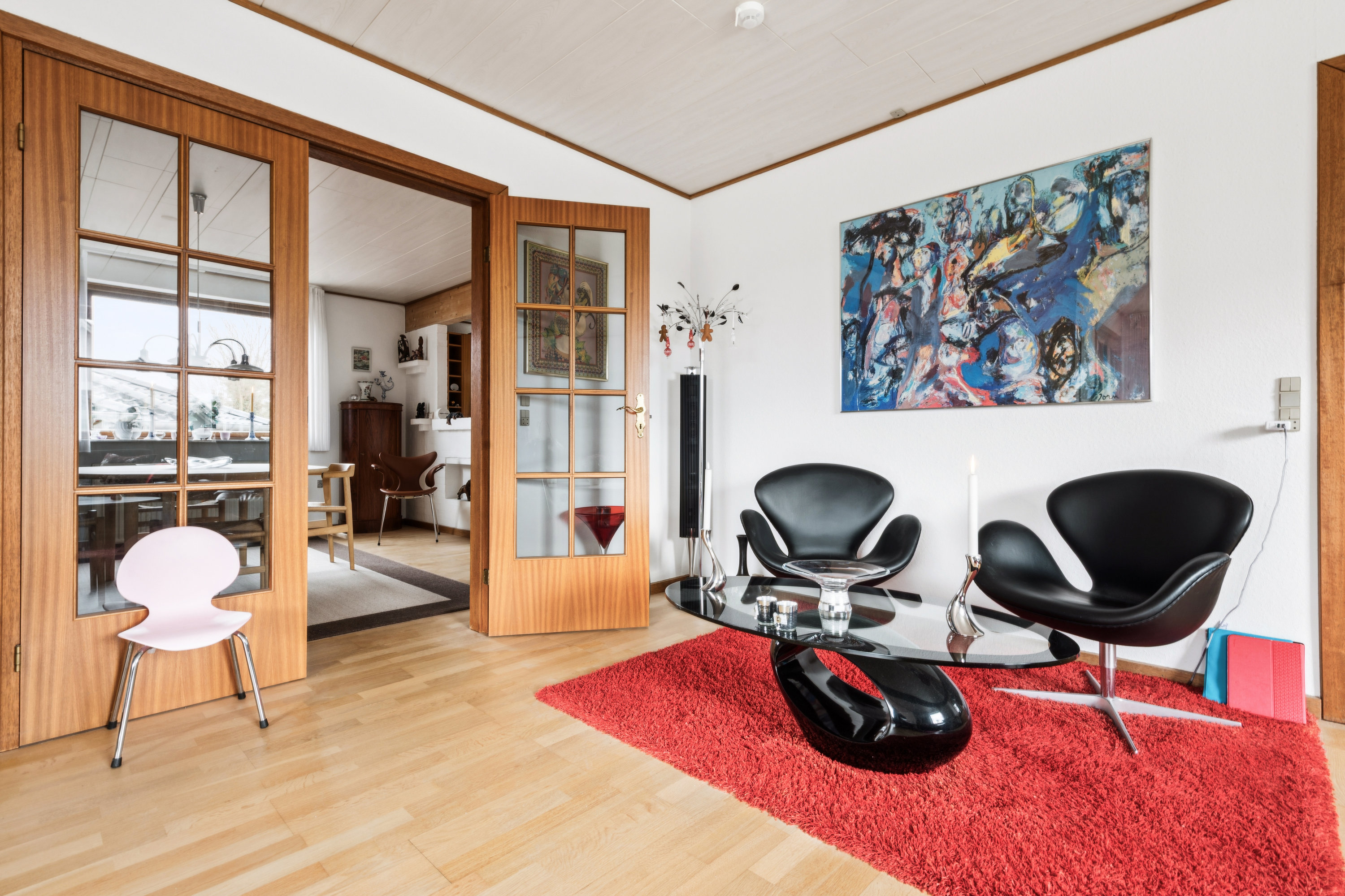 Fremhævet stue billede i fuldskærmstilstand. Billede af Olsbæk Strandvej 56A, 2670 Greve