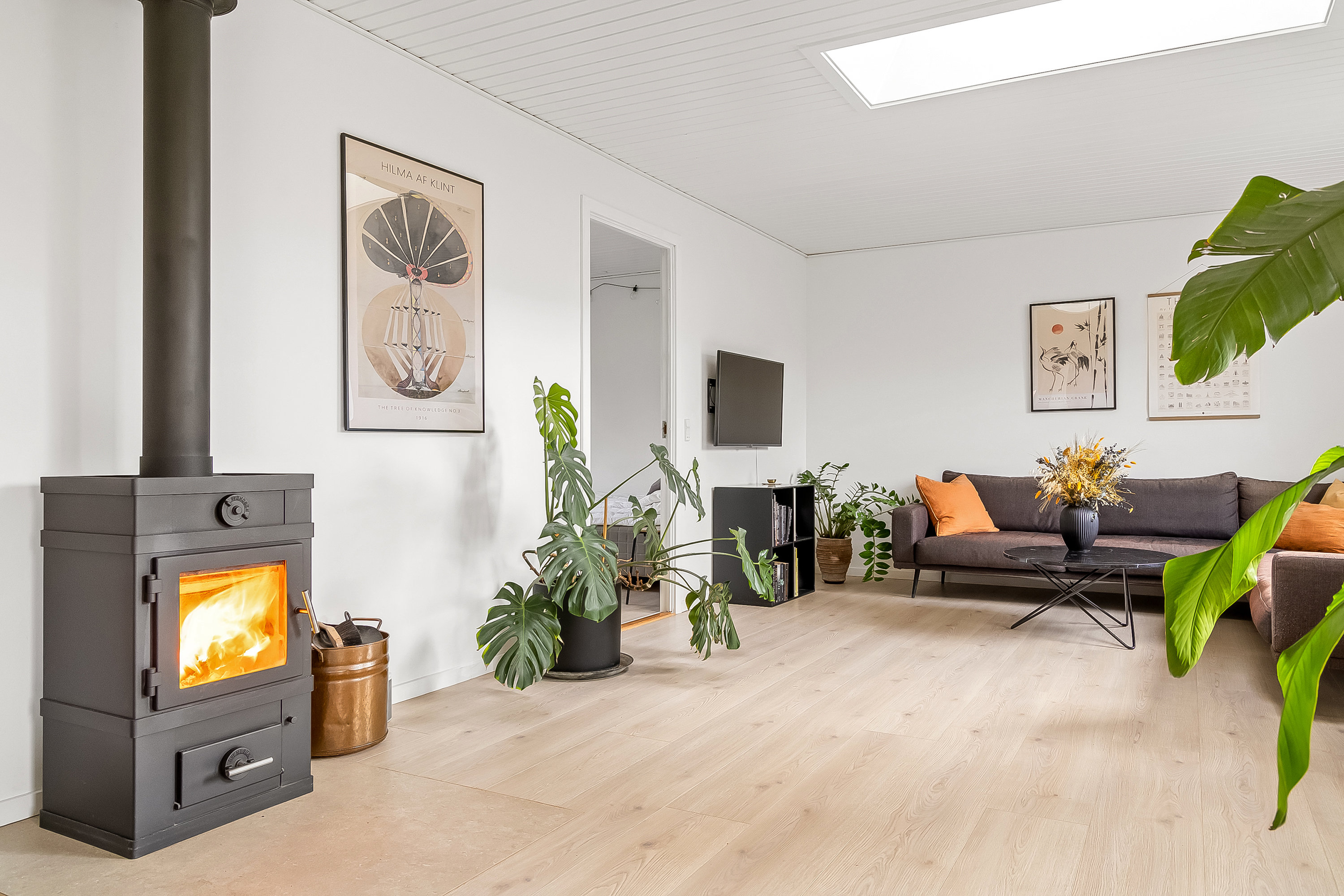 Fremhævet stue billede i fuldskærmstilstand. Billede af Skærbakken 2, 3210 Vejby