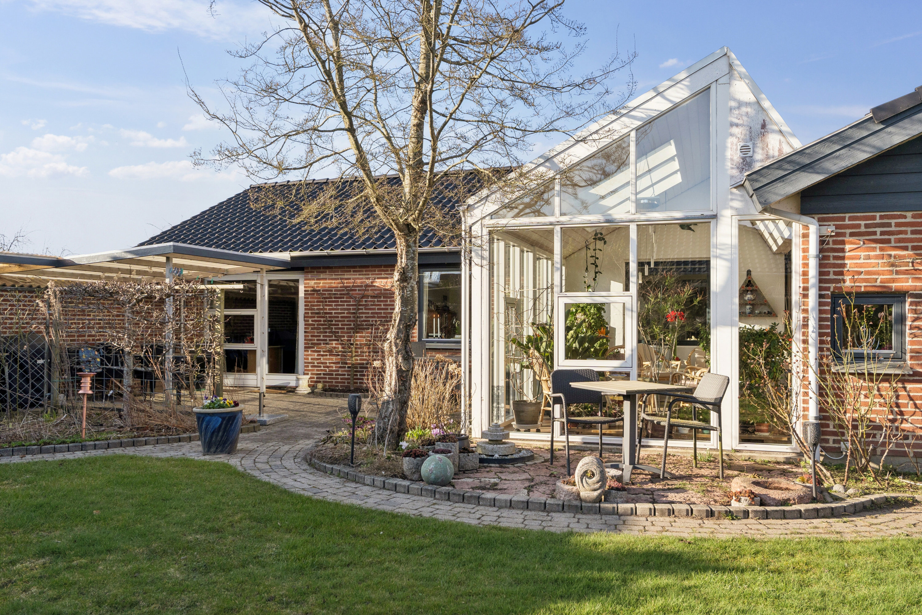 Fremhævet set fra haven billede i fuldskærmstilstand. Billede af Poul Gerness Vej 22, 7430 Ikast