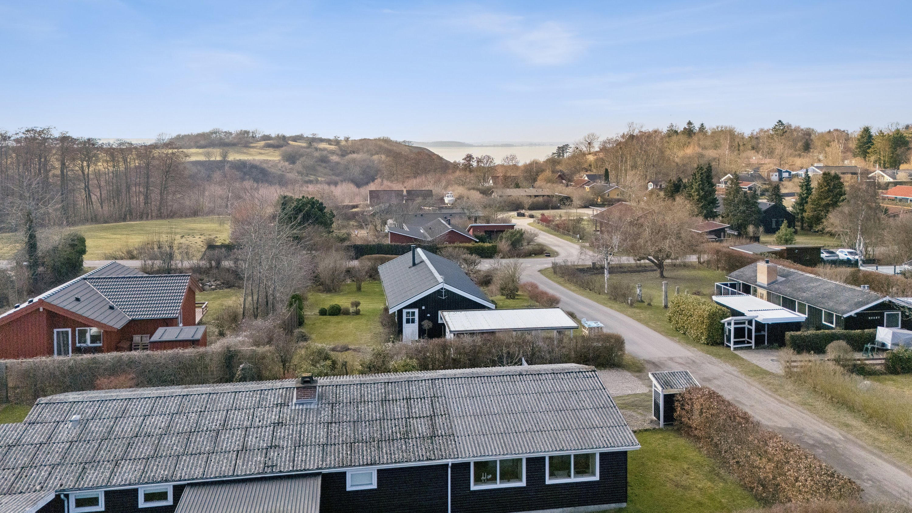 Fremhævet luftfoto billede i fuldskærmstilstand. Billede af Mellemvang 6, Ejby, 4070 Kirke Hyllinge