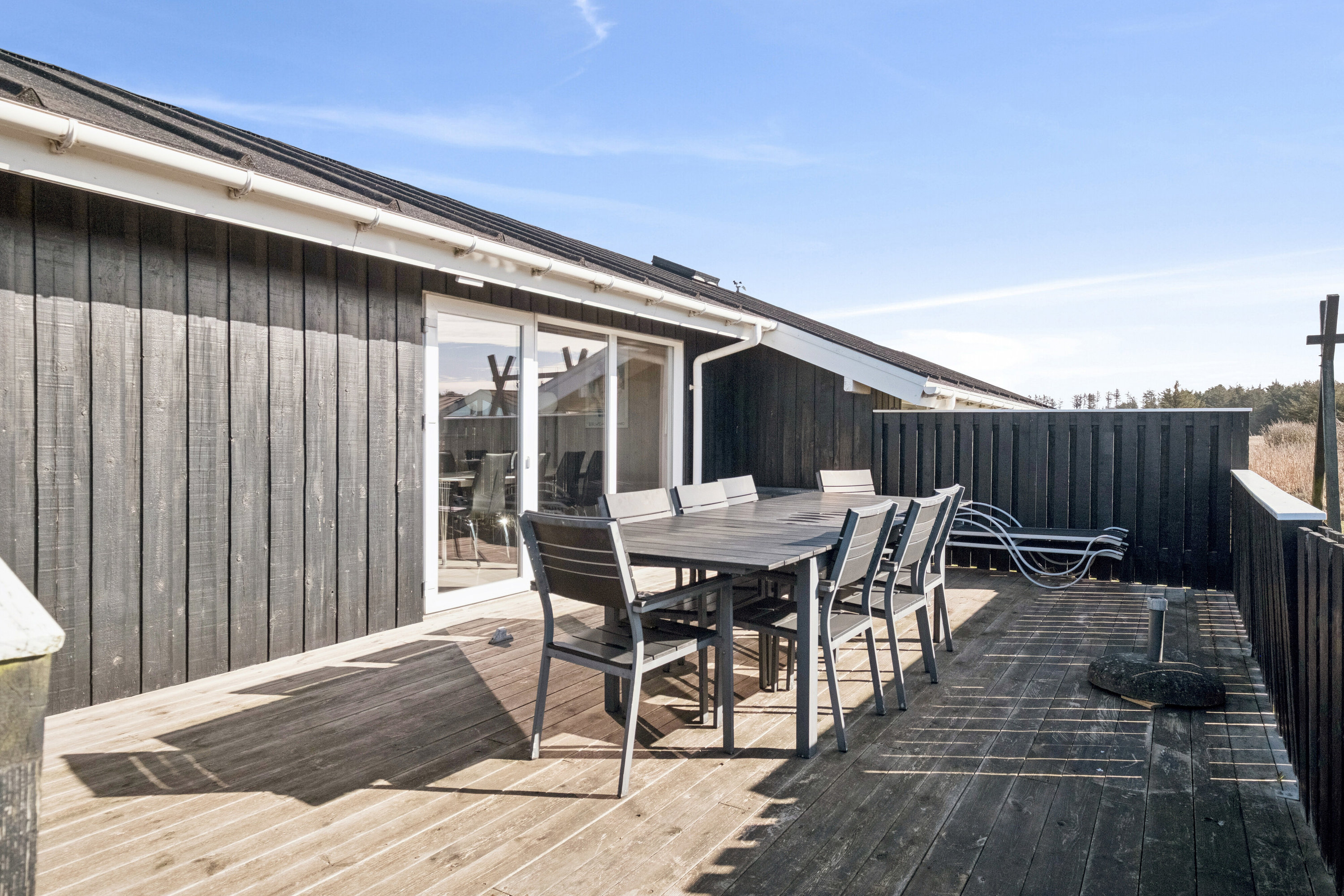 Fremhævet terrasse billede i fuldskærmstilstand. Billede af Midnatsvej 4, Skal Klit, 9800 Hjørring