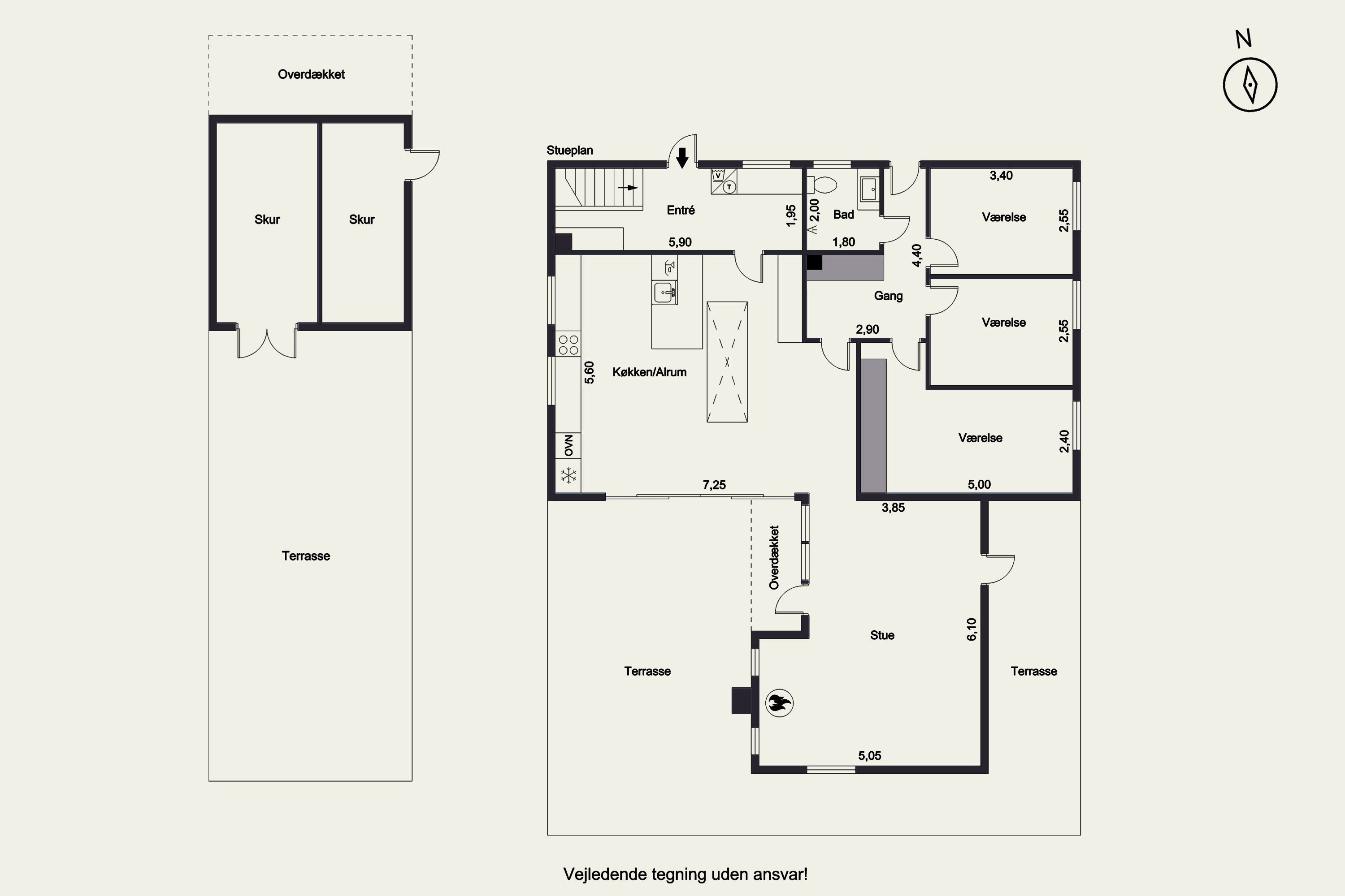 Plantegninger billede af Vibevej 13, 3660 Stenløse