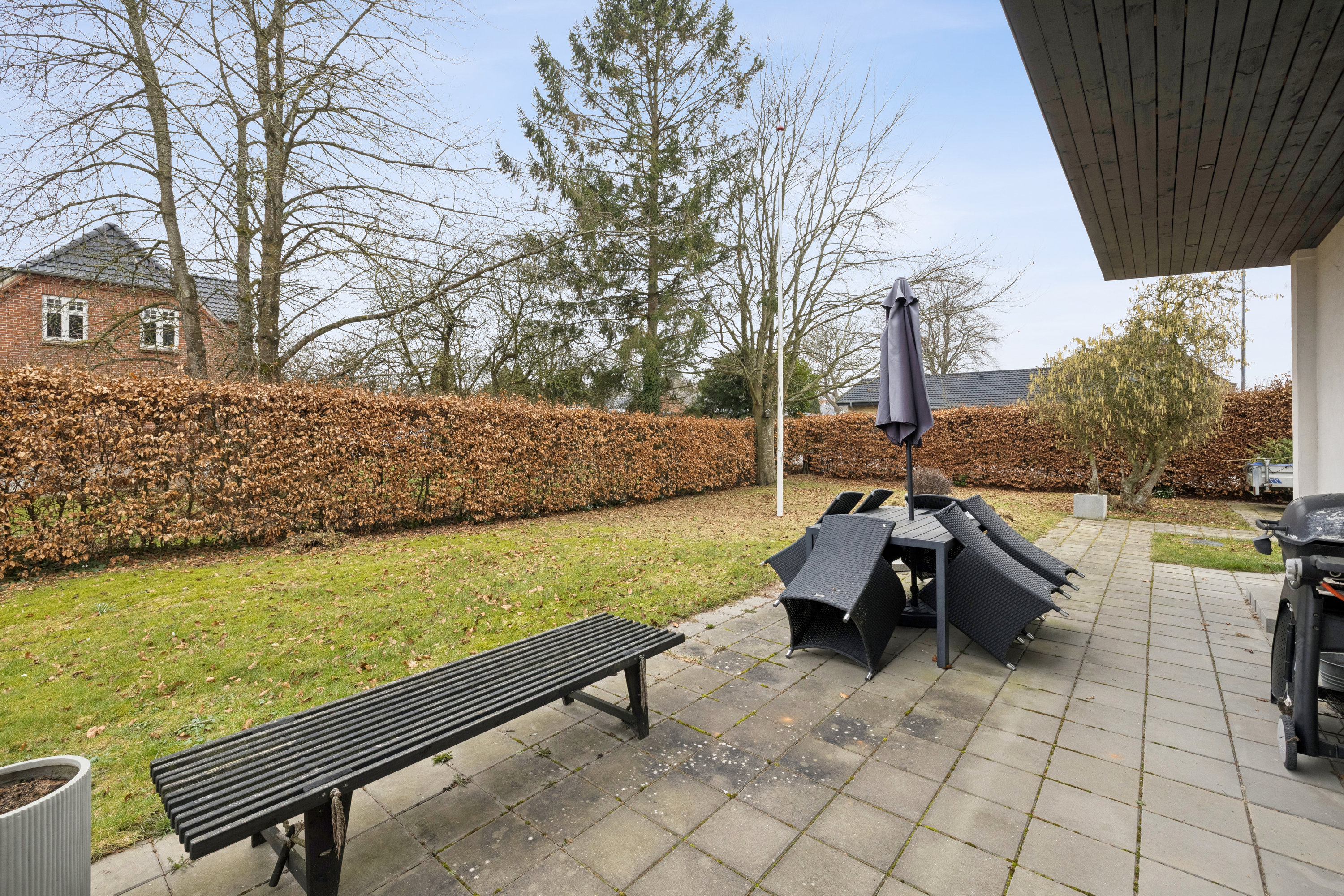 Fremhævet terrasse billede i fuldskærmstilstand. Billede af Østervej 12A, 8544 Mørke