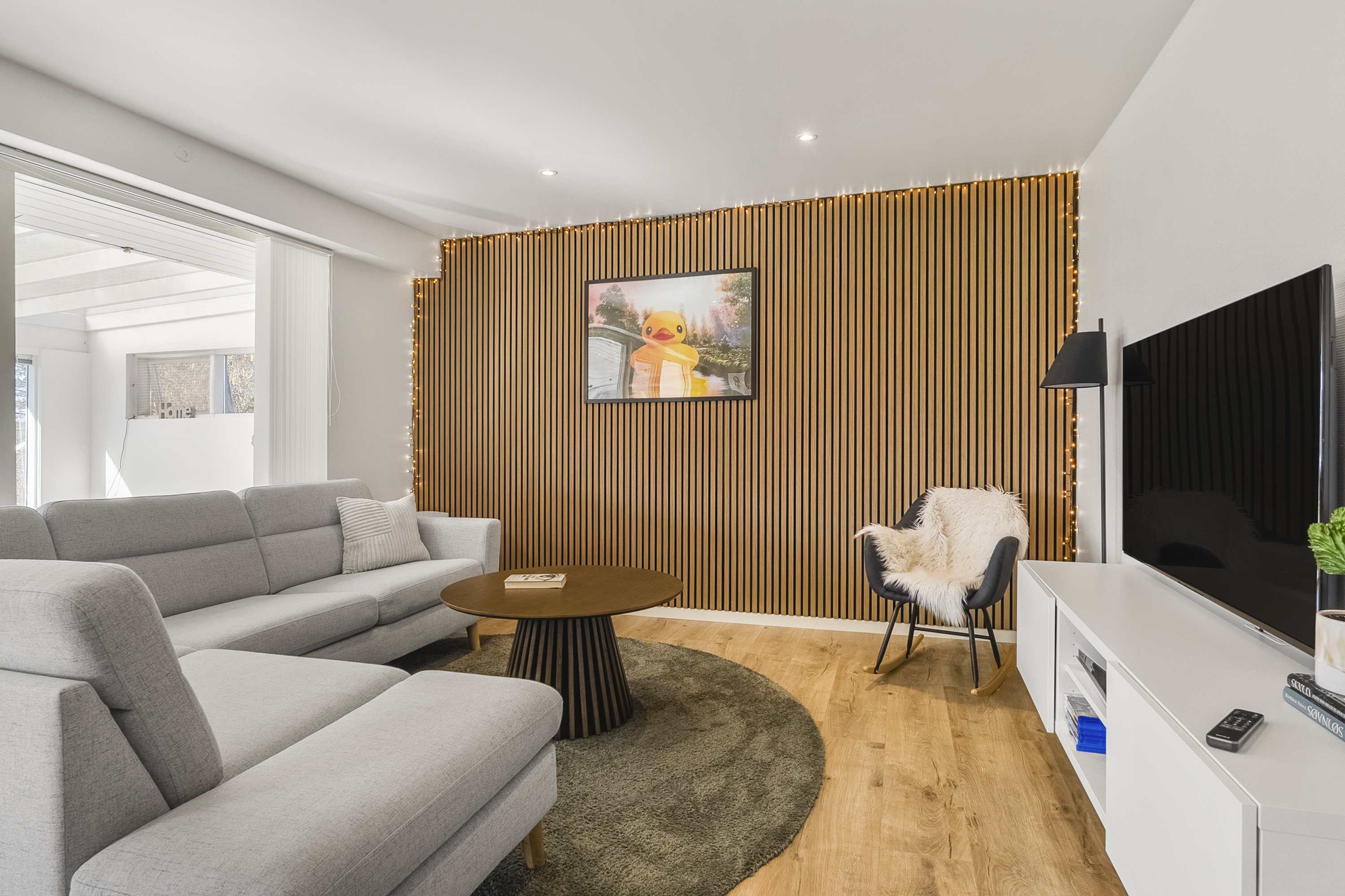 Fremhævet stue billede i fuldskærmstilstand. Billede af Fjordparken 46, 8700 Horsens