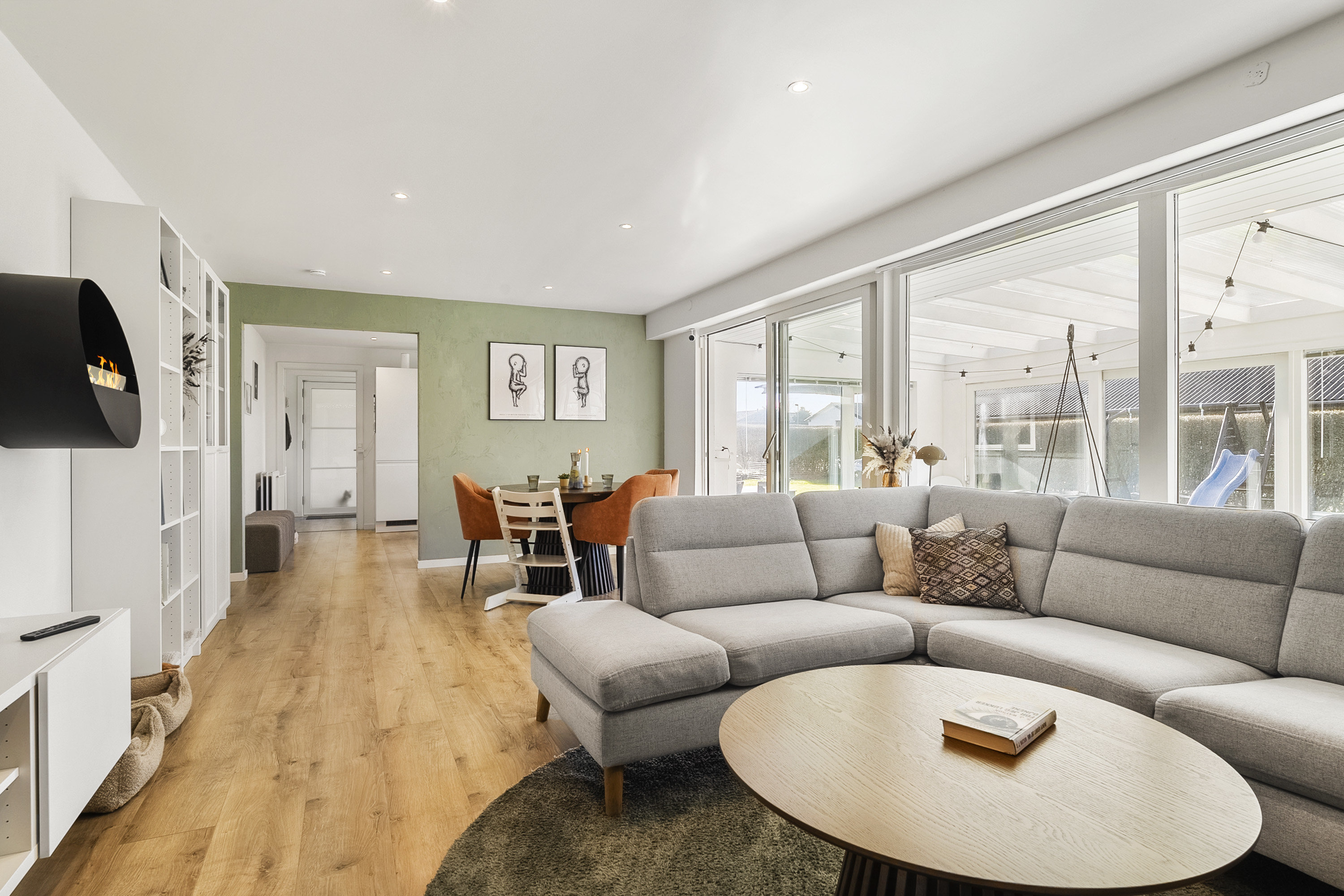 Fremhævet stue billede i fuldskærmstilstand. Billede af Fjordparken 46, 8700 Horsens