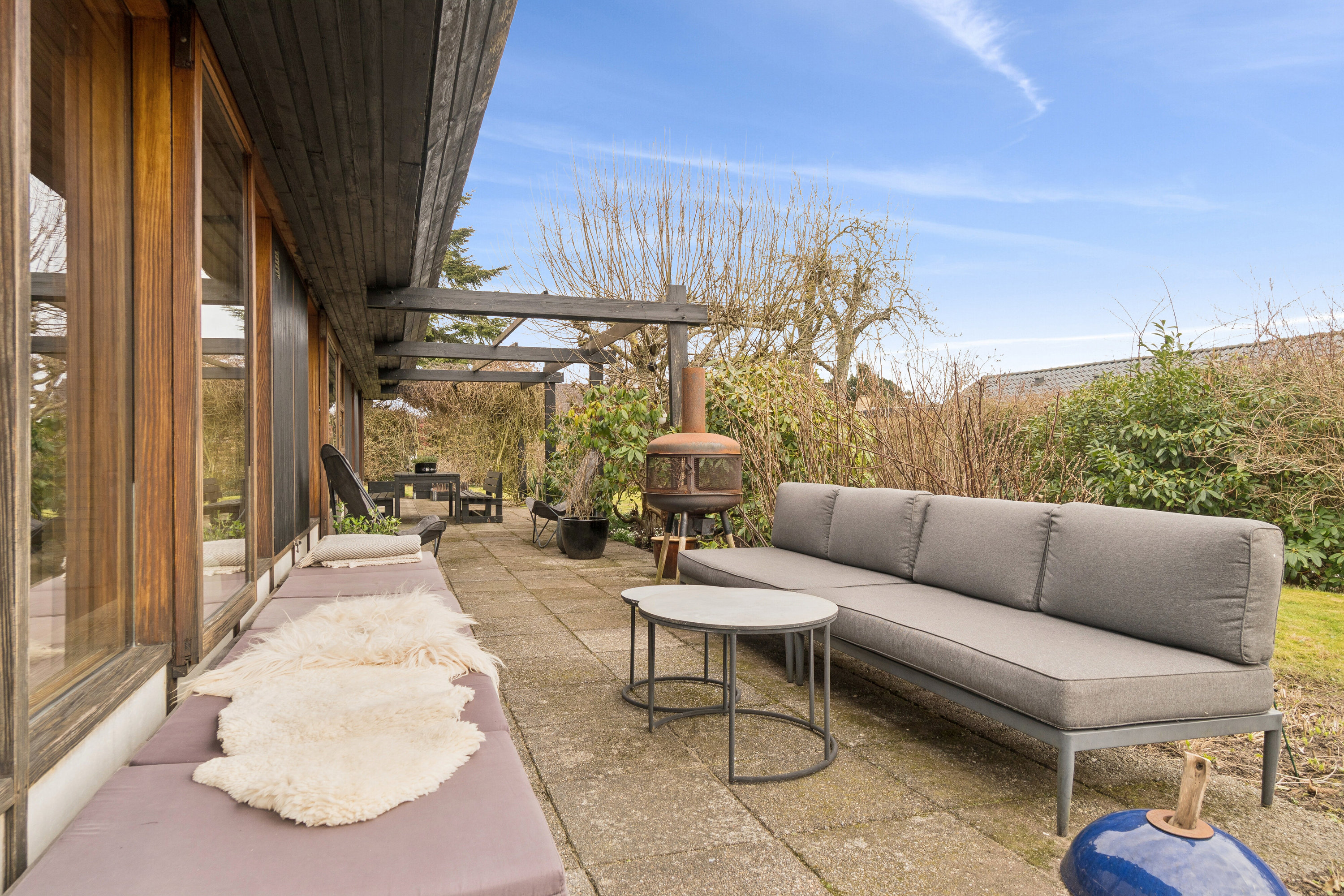 Fremhævet terrasse billede i fuldskærmstilstand. Billede af Reinettevej 3, 8270 Højbjerg