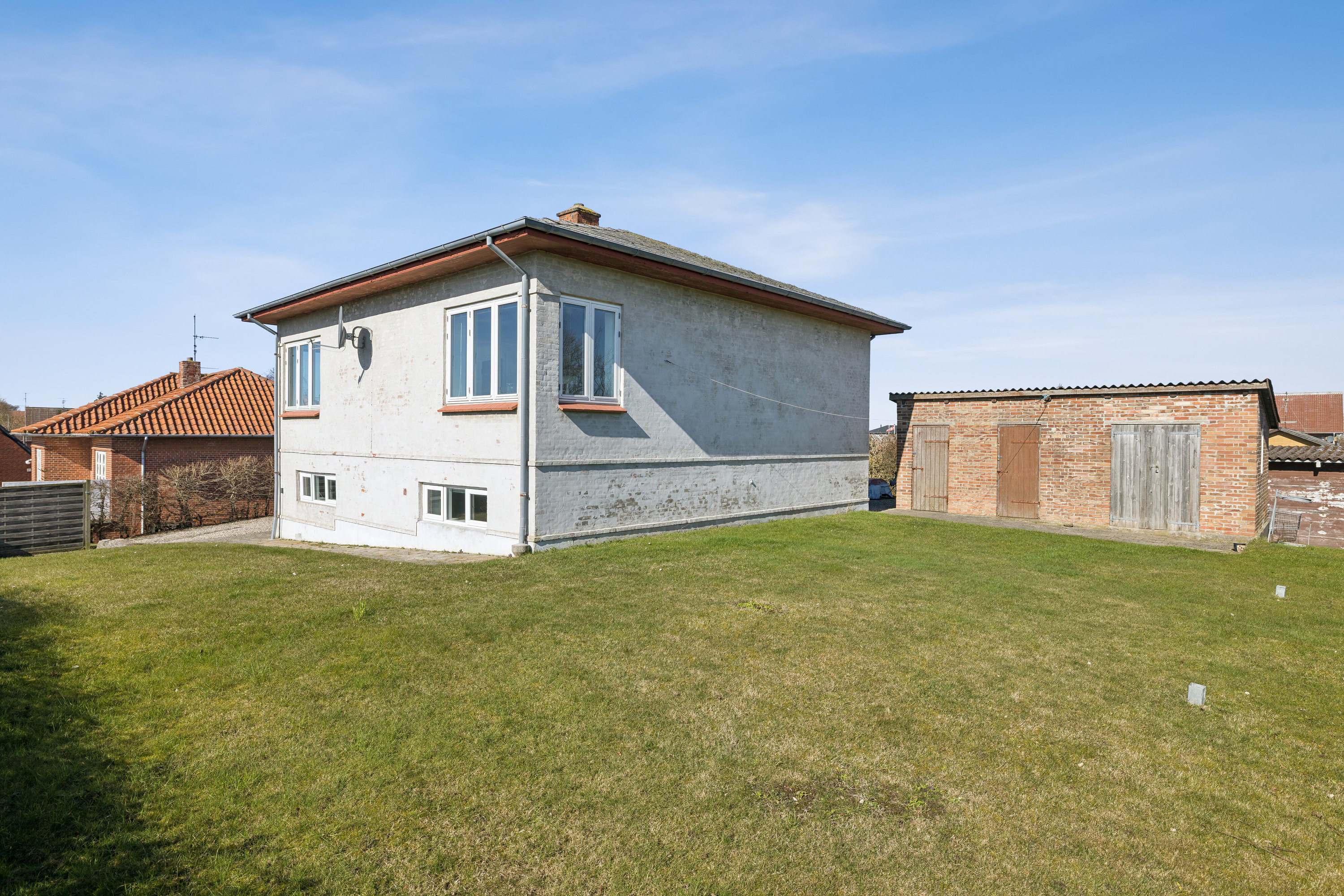 Fremhævet set fra haven billede i fuldskærmstilstand. Billede af Østergade 45, 5935 Bagenkop