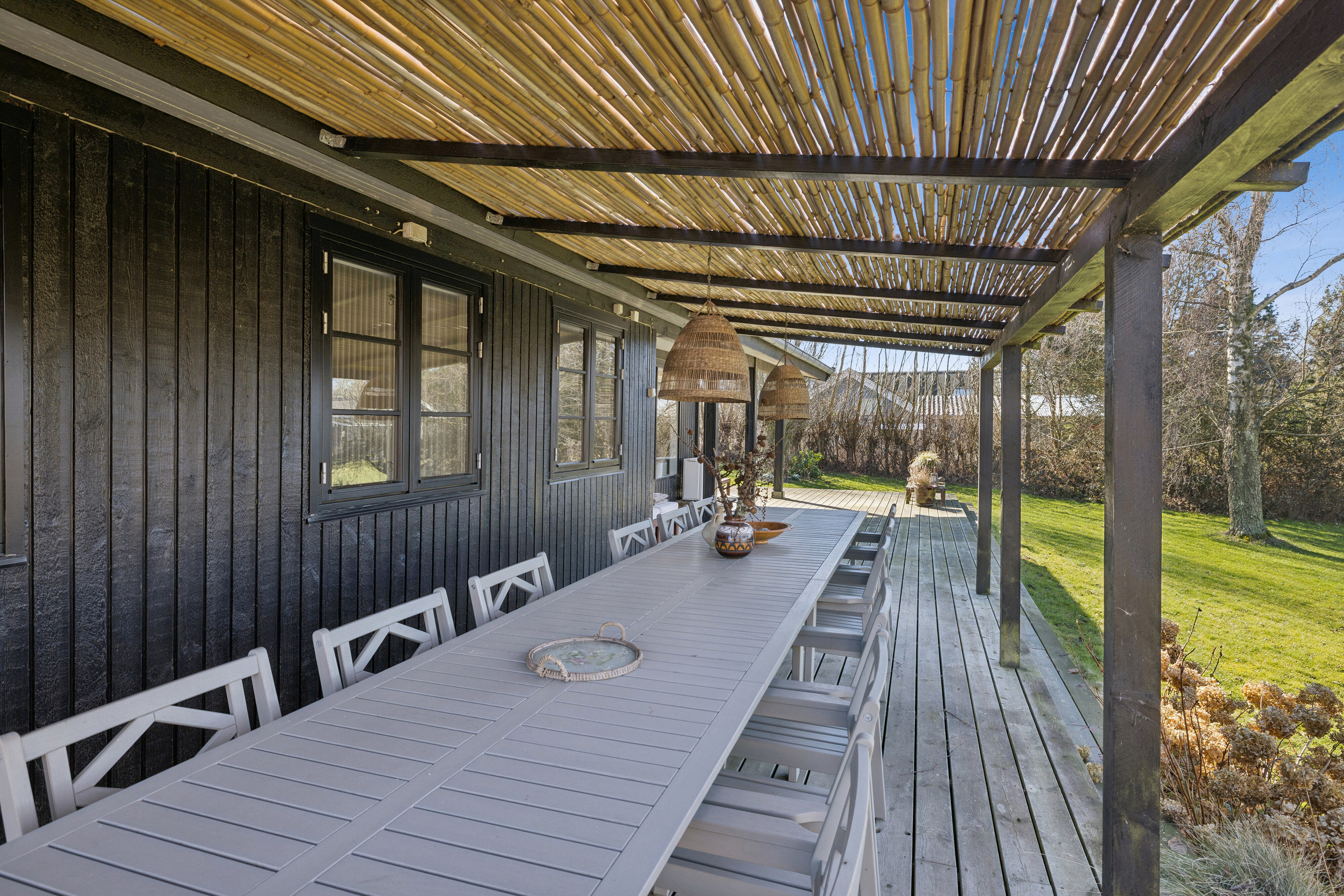 Fremhævet terrasse billede i fuldskærmstilstand. Billede af Laxtonvej 28, Fredmose, 5932 Humble