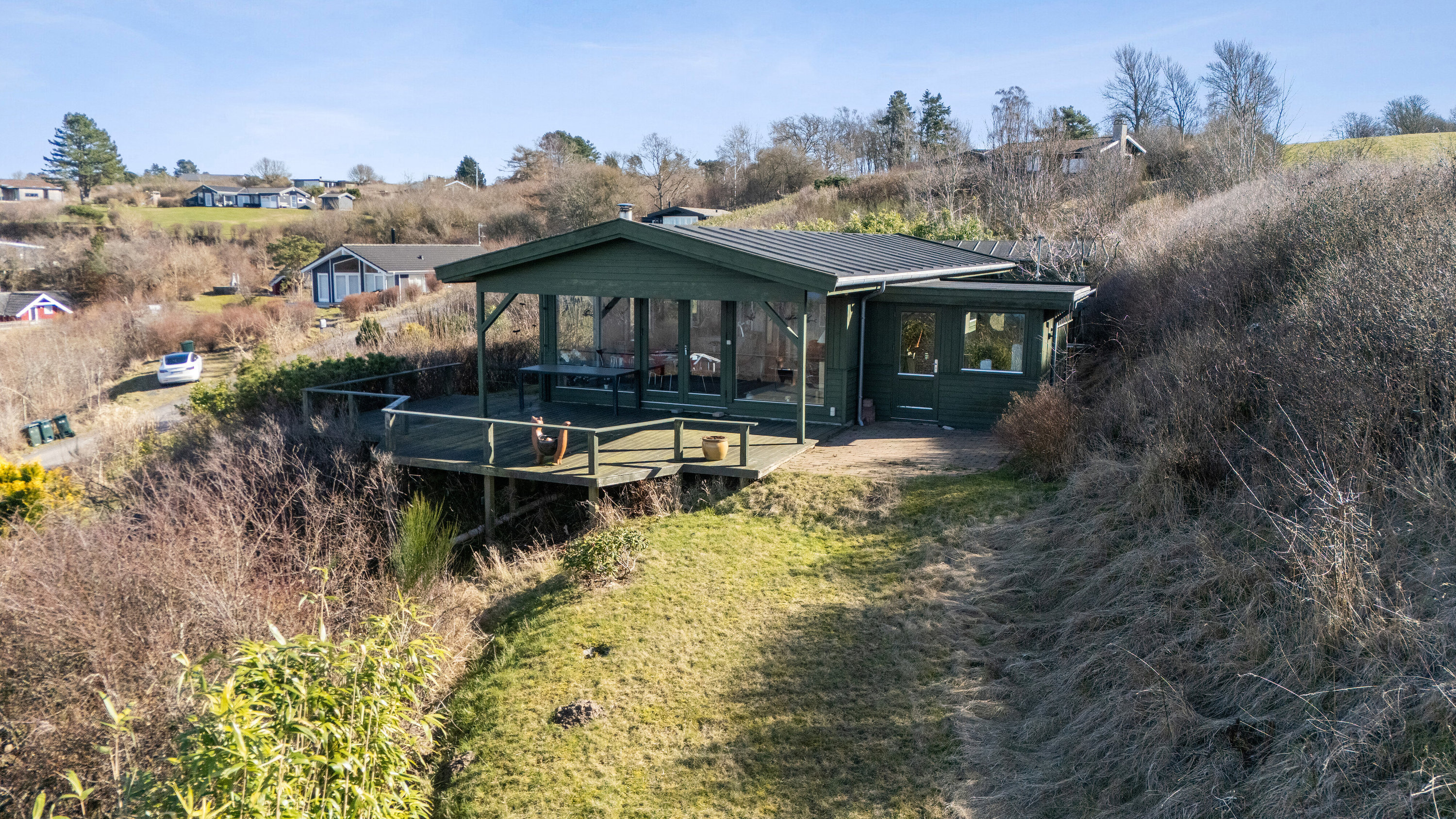 Fremhævet luftfoto billede i fuldskærmstilstand. Billede af Varhøj 15, Veddinge, 4540 Fårevejle