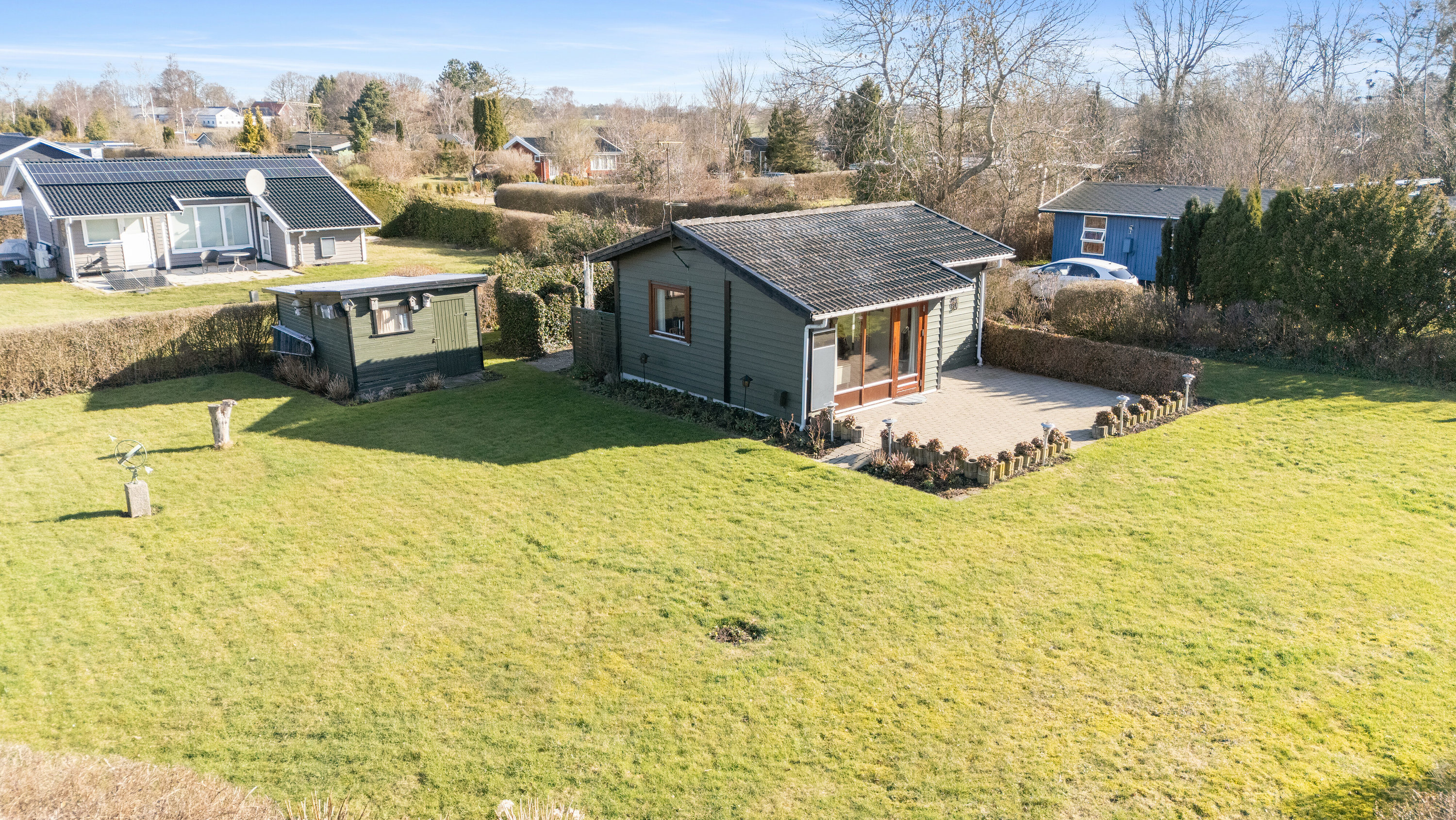 Fremhævet set fra haven billede i fuldskærmstilstand. Billede af Mågevænget 4, Kyndeløse, 4070 Kirke Hyllinge