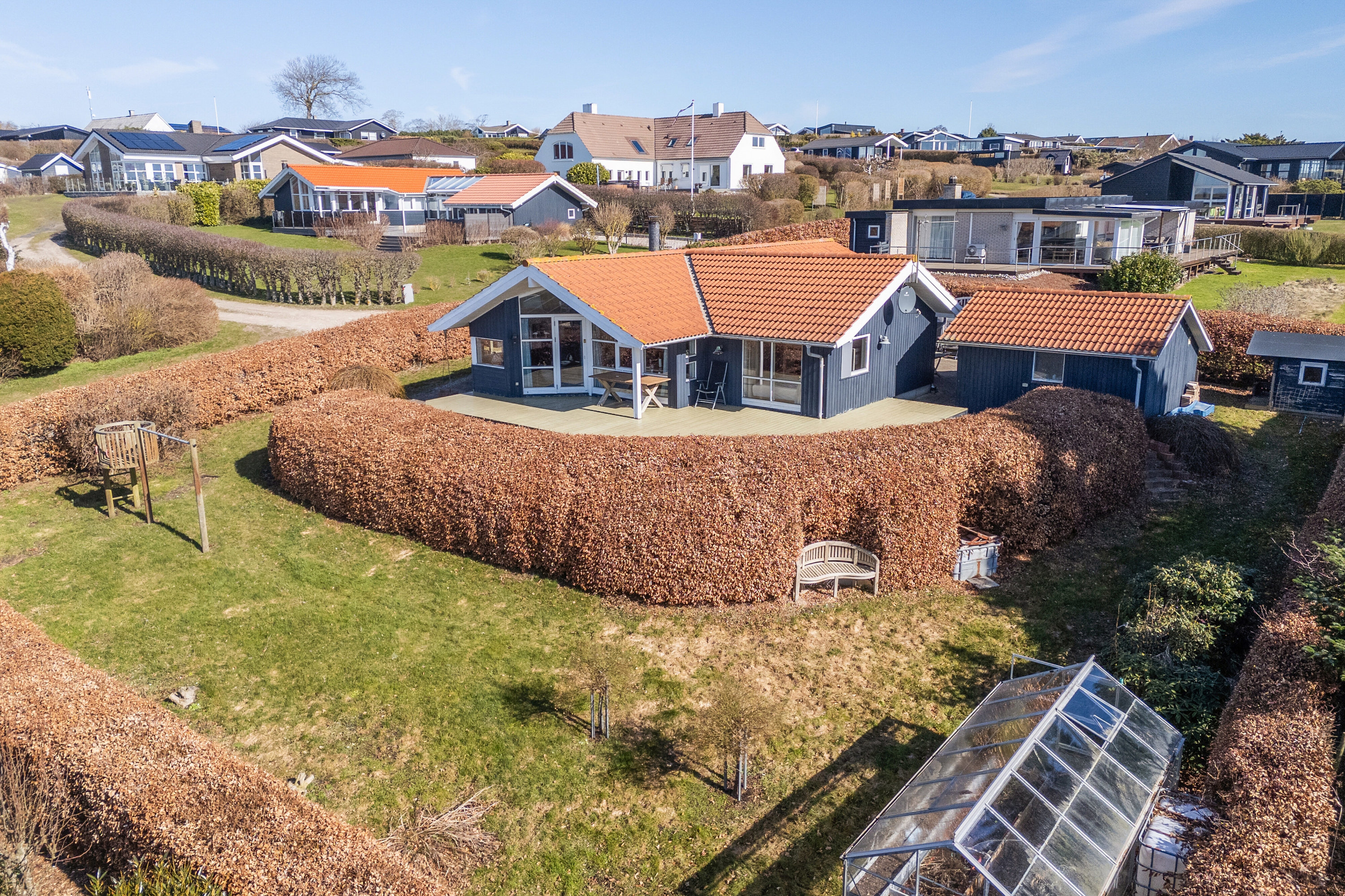 Fremhævet luftfoto billede i fuldskærmstilstand. Billede af Klintevænget 5, Drøsselbjerg, 4200 Slagelse