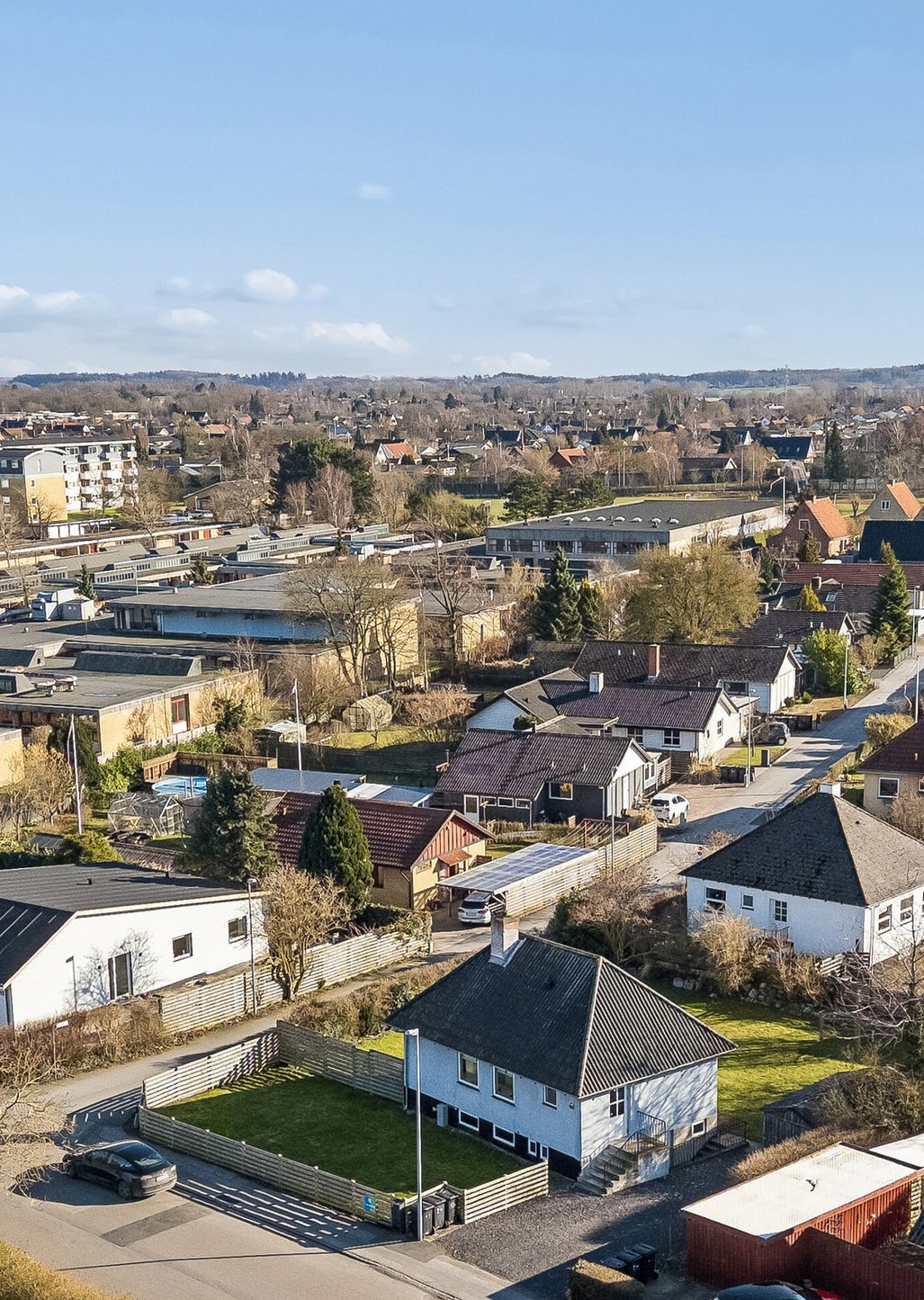 Fremhævet luftfoto billede i fuldskærmstilstand. Billede af Manøvej 10, 4700 Næstved